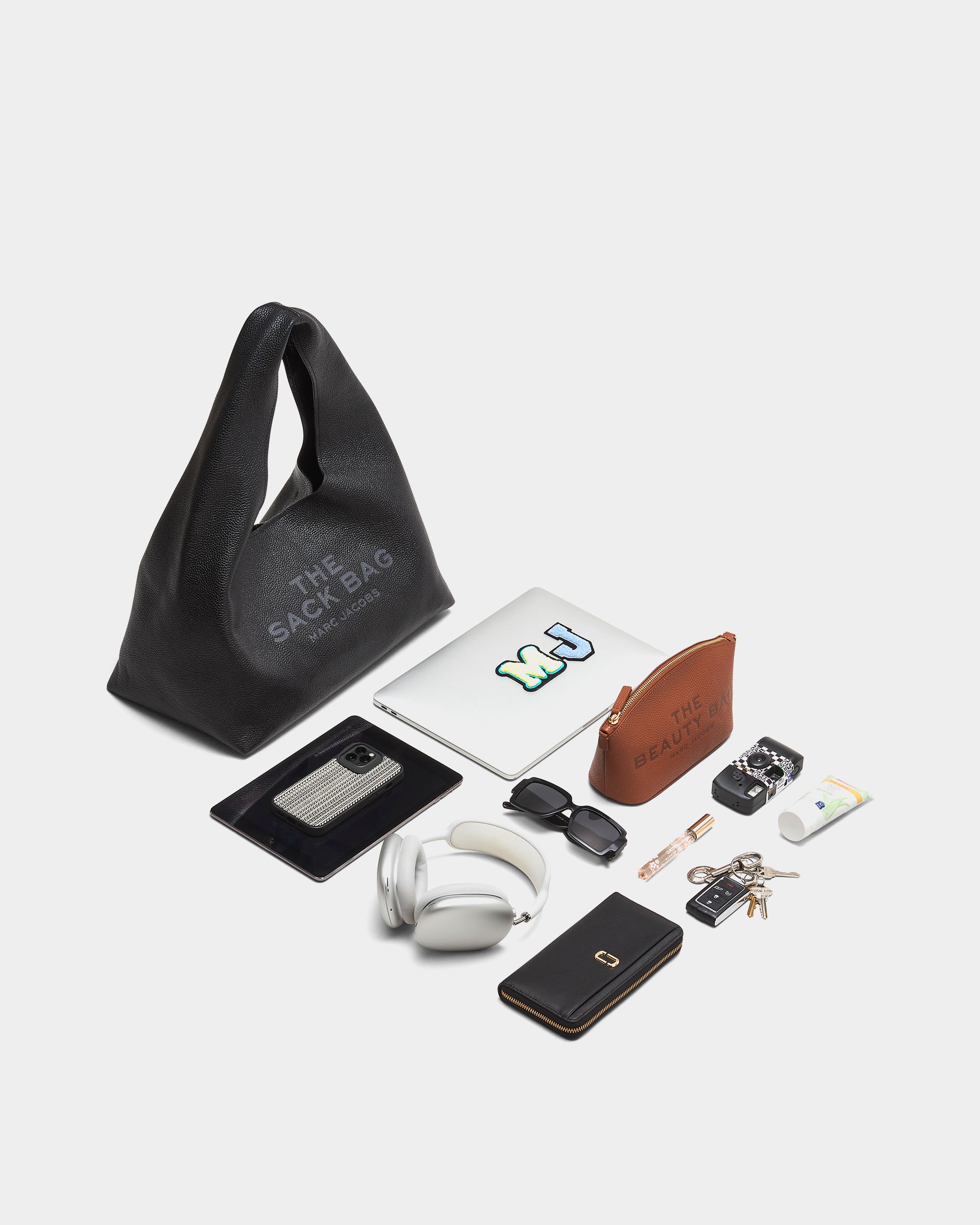 MARC JACOBS The Sack 大型白色皮革手袋