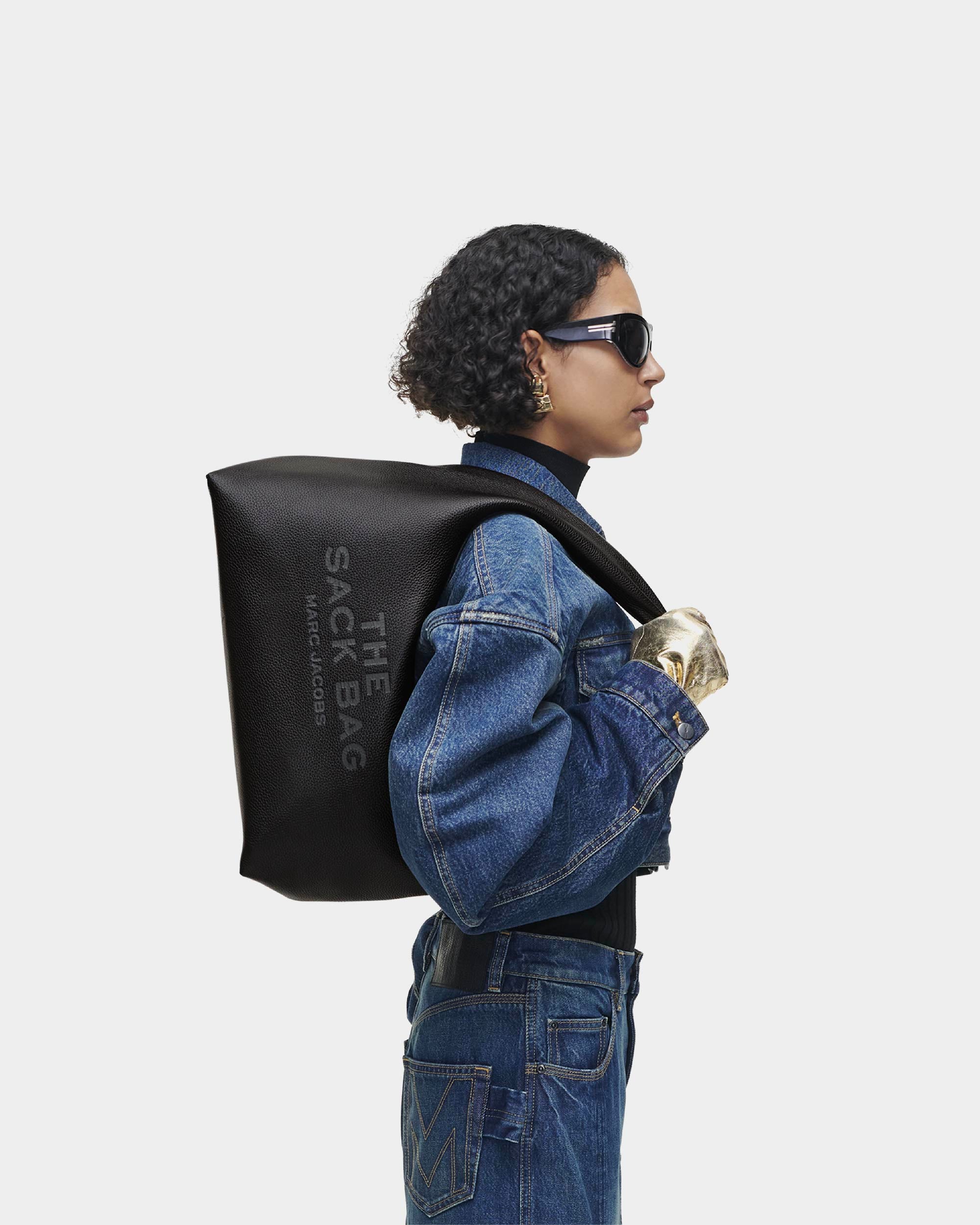 MARC JACOBS SACK 牛皮黑色經典LOGO包