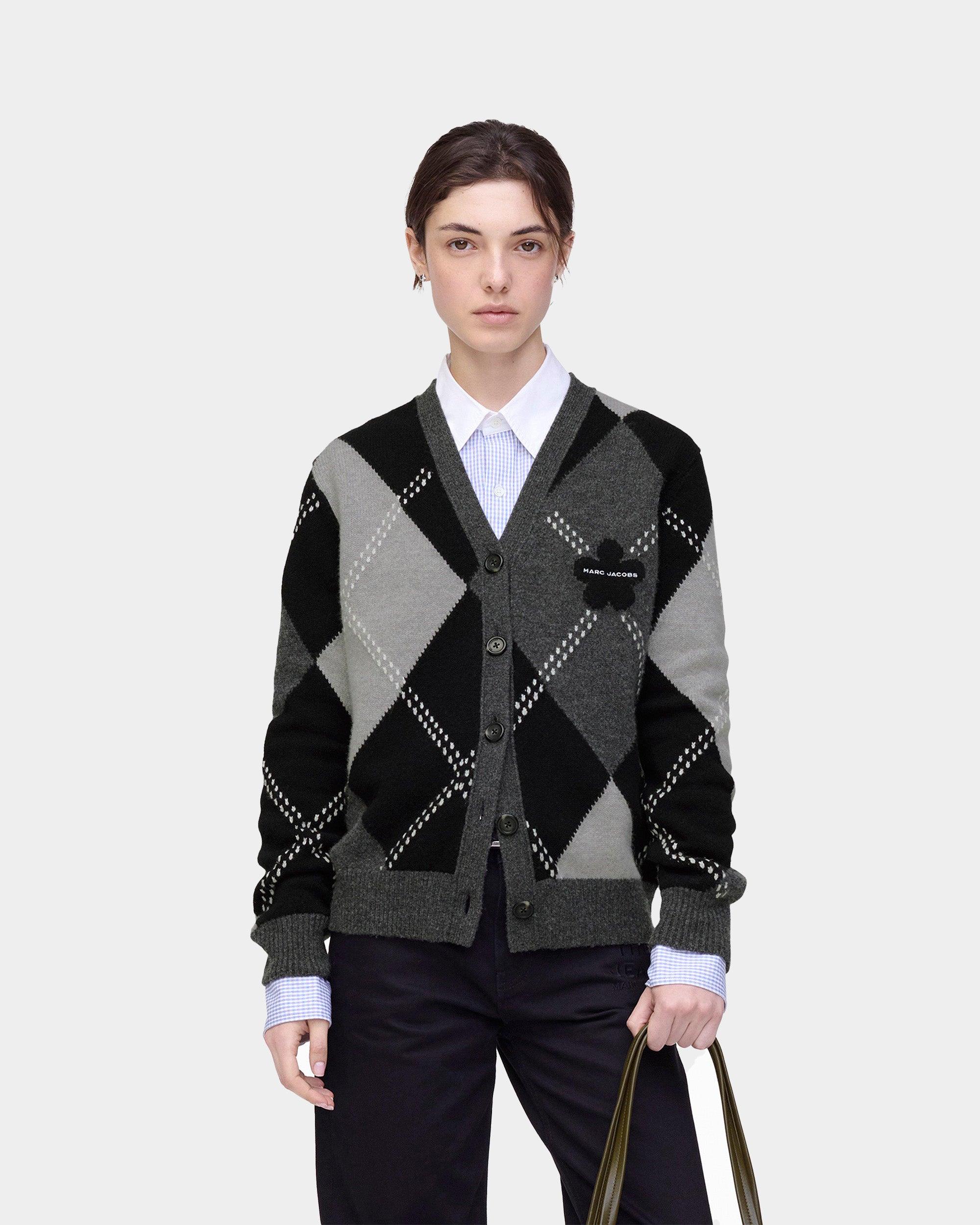 MARC JACOBS 菱格針織開襟衫