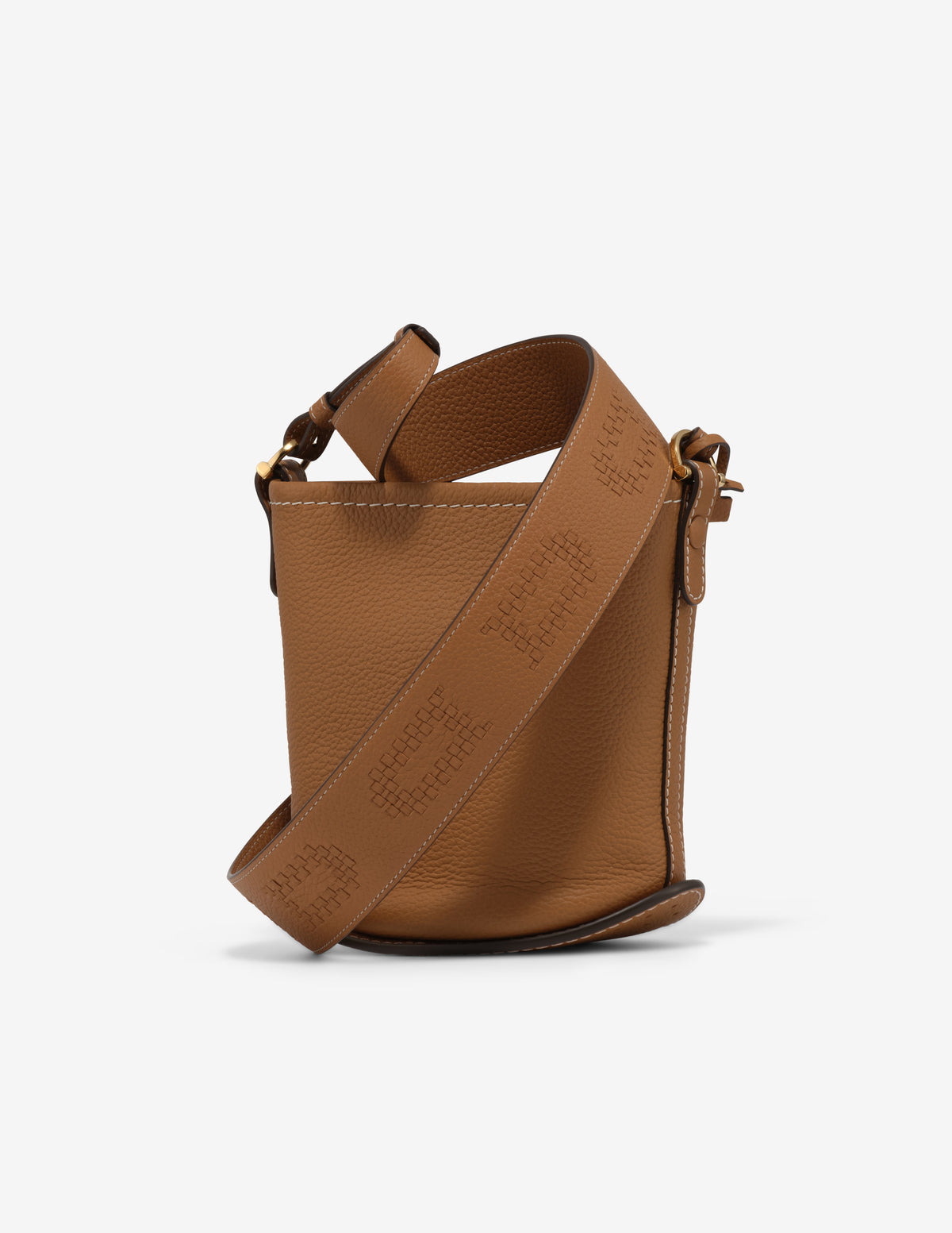 Adjustable Long Strap Toile de Cuir Taurillon Soft - Végétal - Ivory