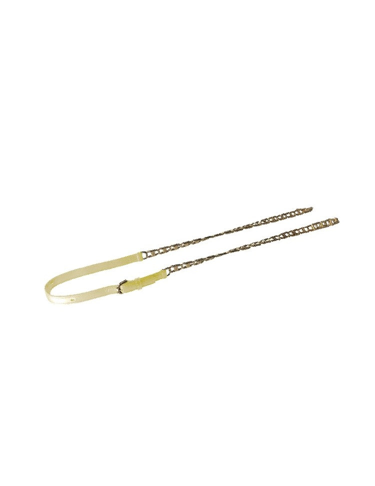 Adjustable Long D Chain Strap Rodéo Calf - Angora