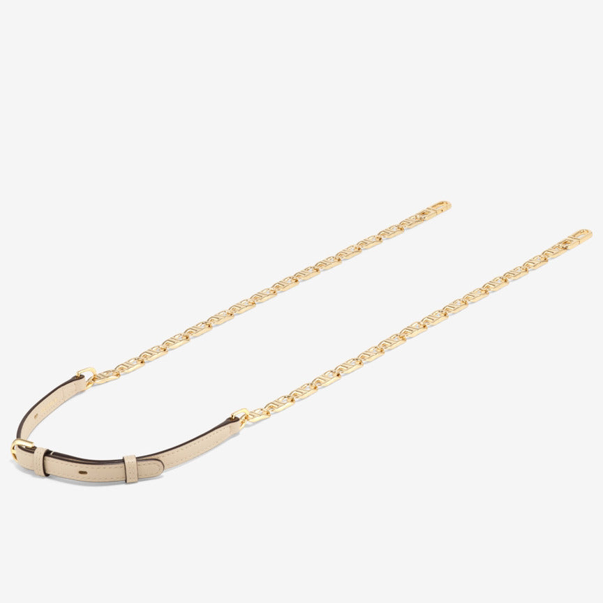 Adjustable Long D Chain Strap Rodéo Calf - Angora