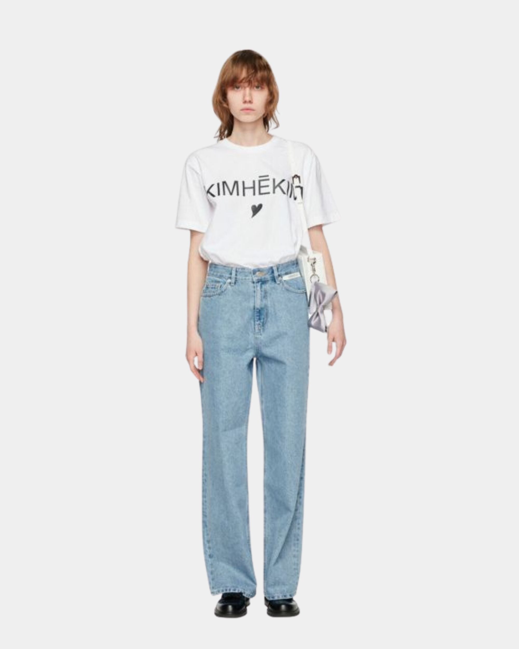 愛心 LOGO 短袖白Tshirt