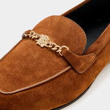 皮革棕色樂福鞋