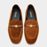 皮革棕色樂福鞋