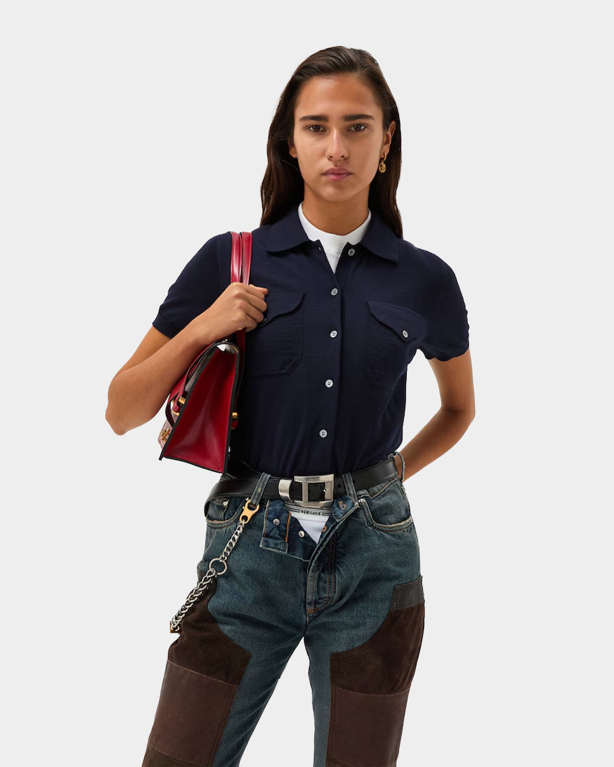 雙口袋針織 POLO