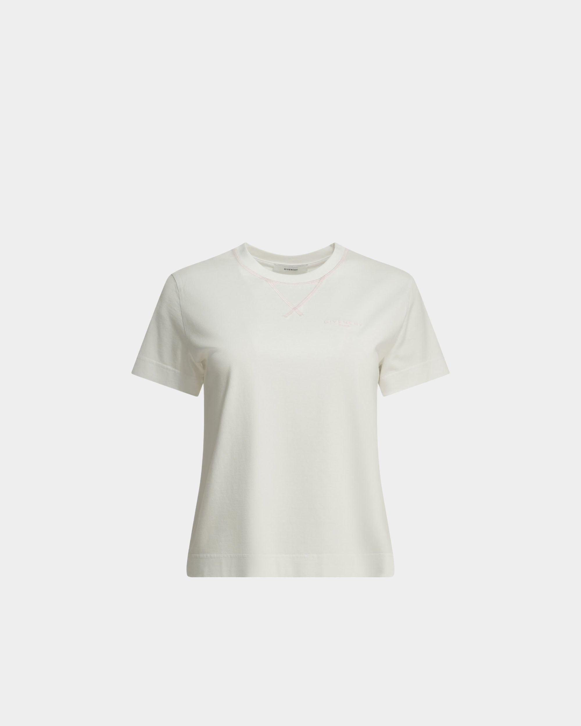 粉車線短袖T-shirt