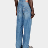 低腰寬版牛仔褲