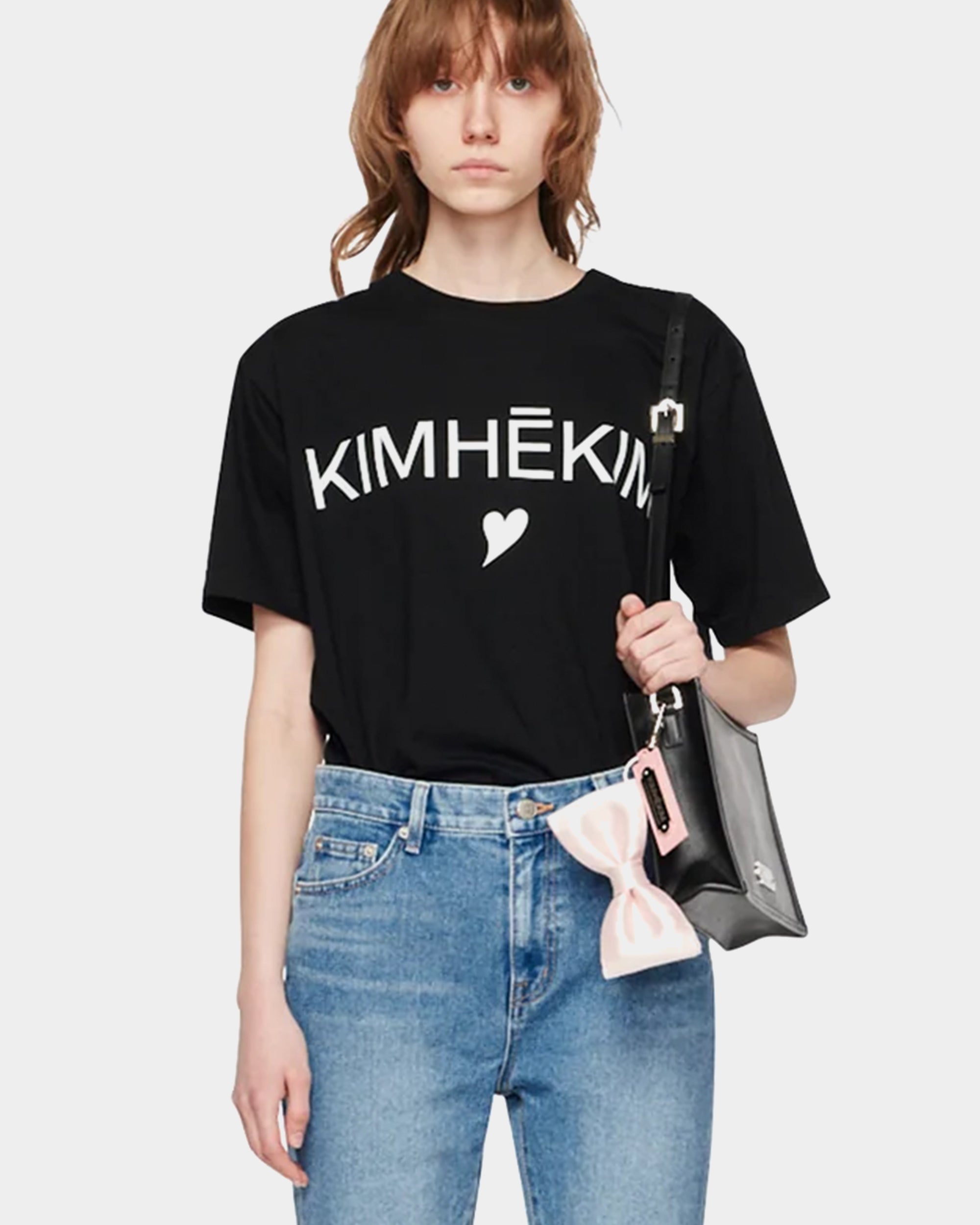 愛心 LOGO 短袖黑Tshirt