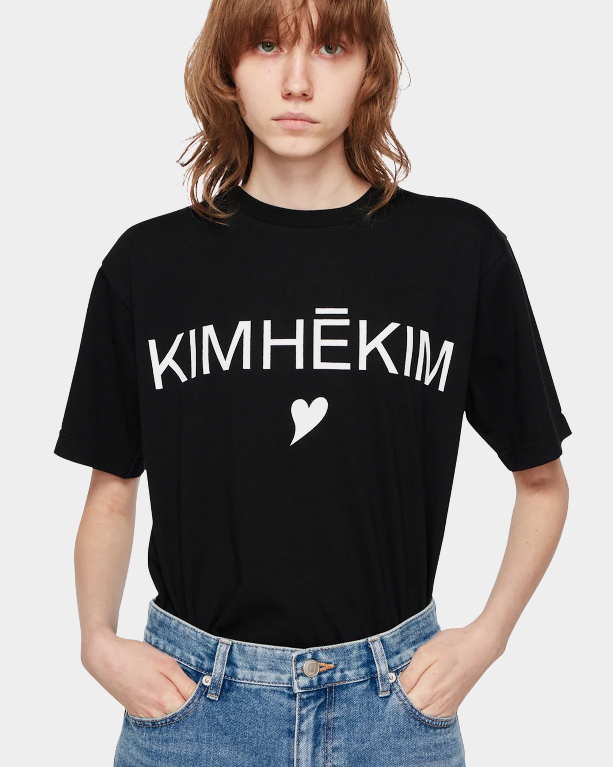 愛心 LOGO 短袖黑Tshirt