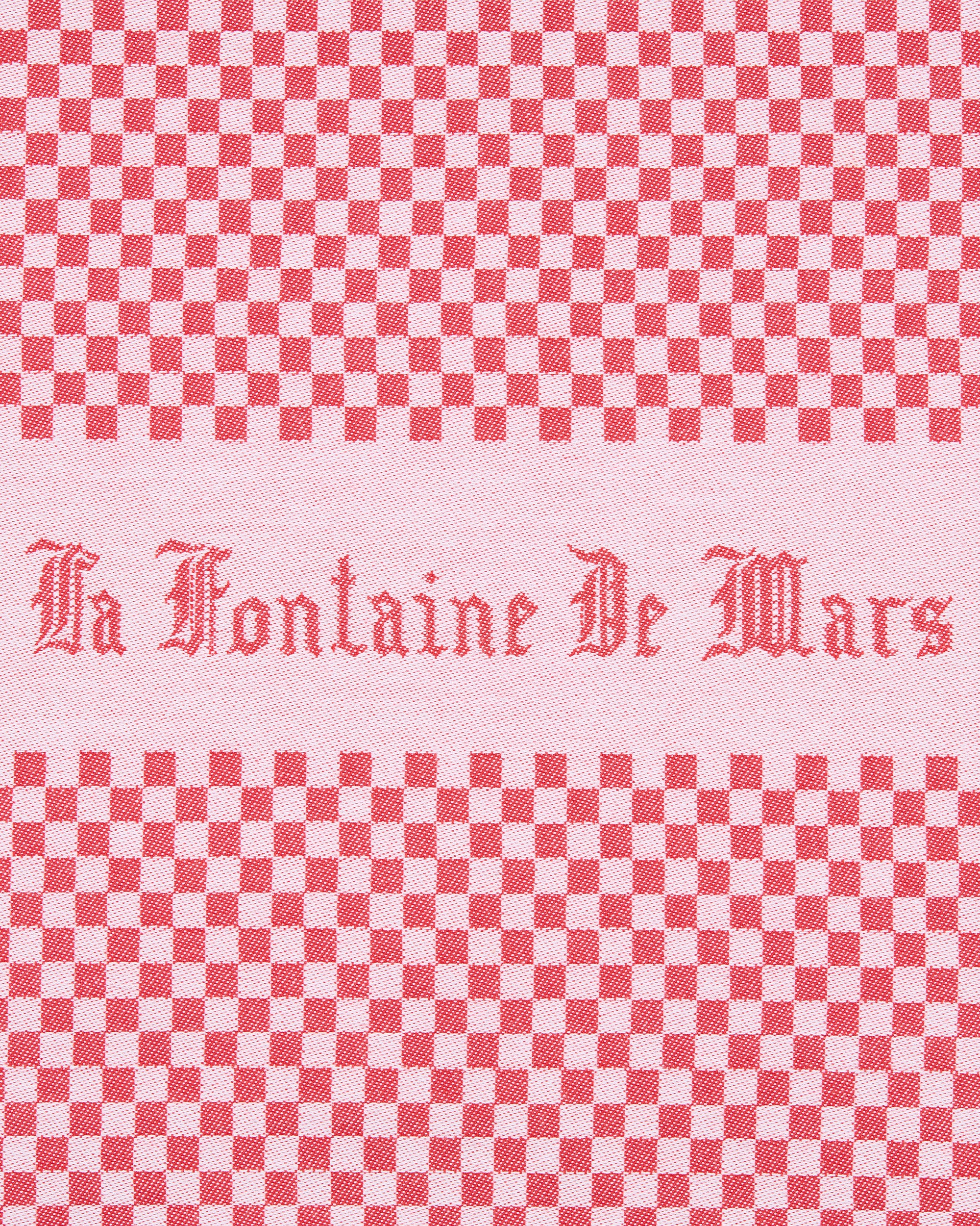 La Fontaine de Mars 粉色格紋方巾