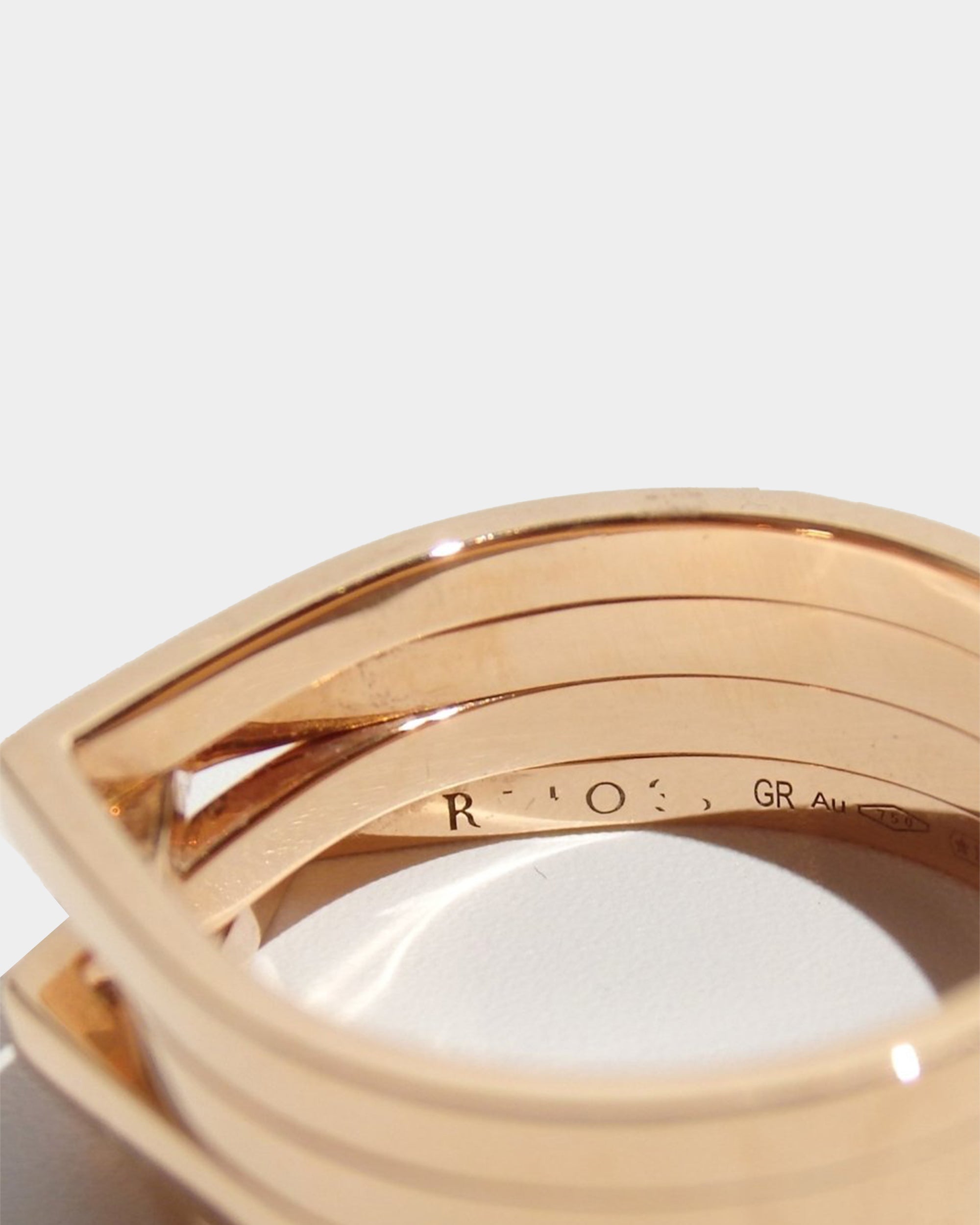 Antifer 18K 玫瑰金四圈戒指