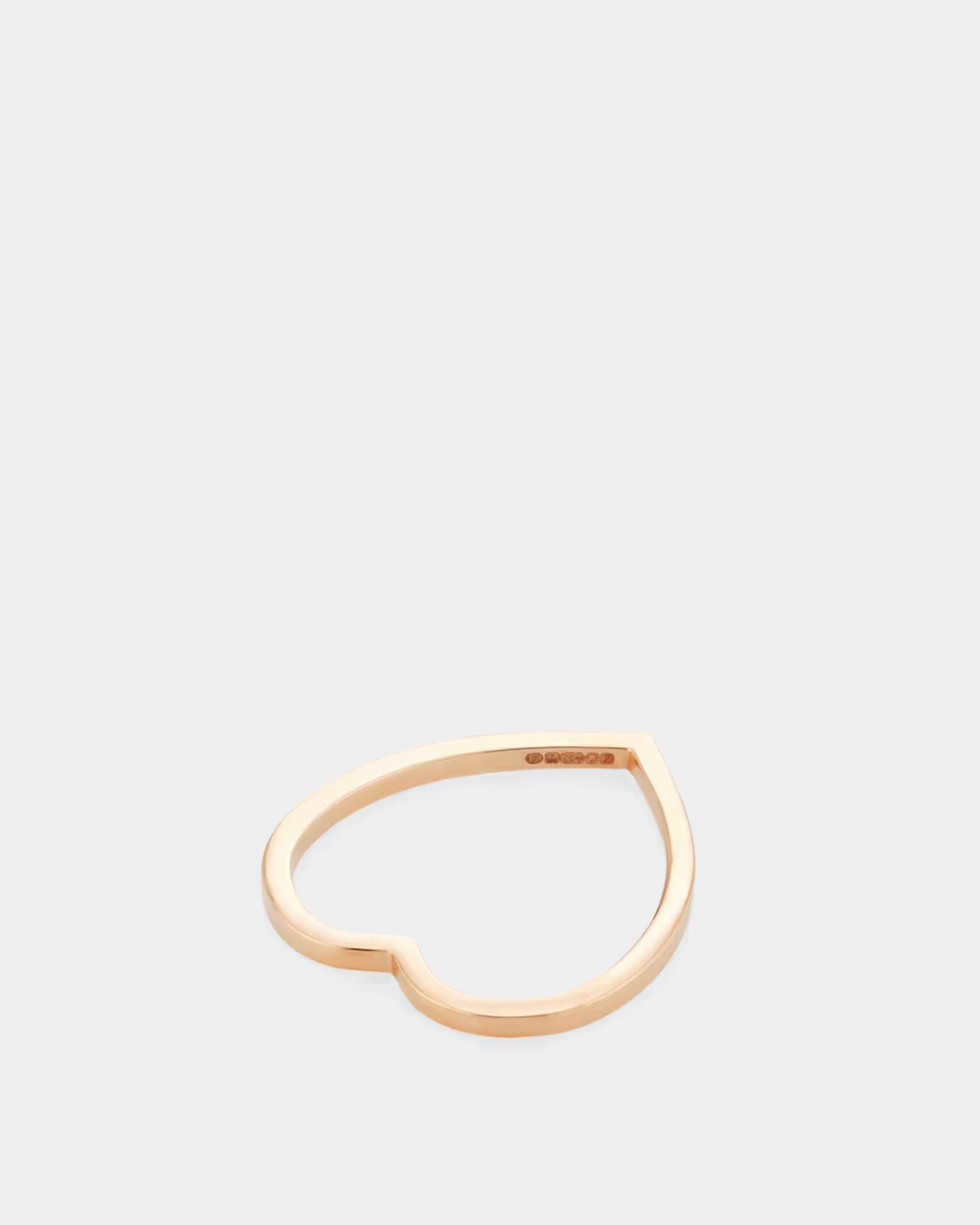 Antifer 18K 玫瑰金愛心戒指