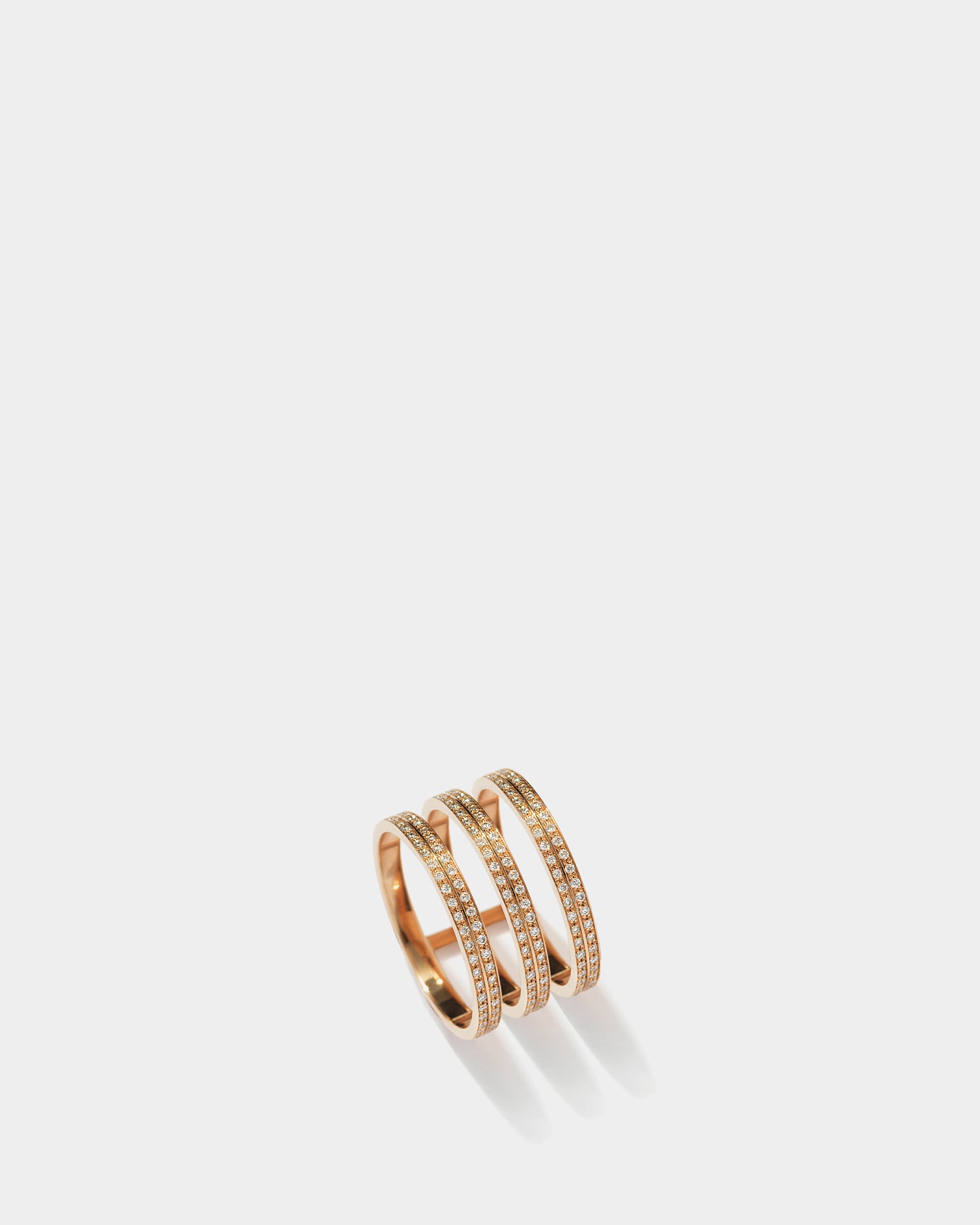 Berbere 18K 玫瑰金三環戒指