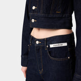 標誌性織標原色丹寧褲