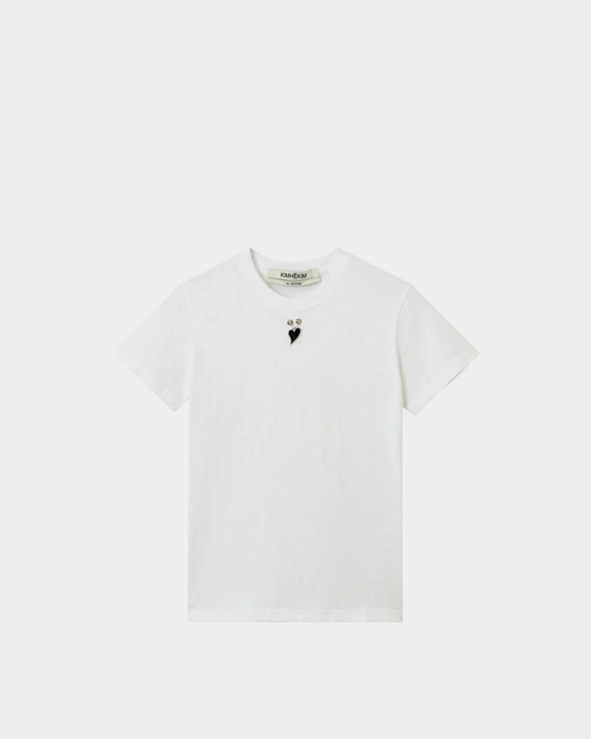 愛心金屬白色Tshirt