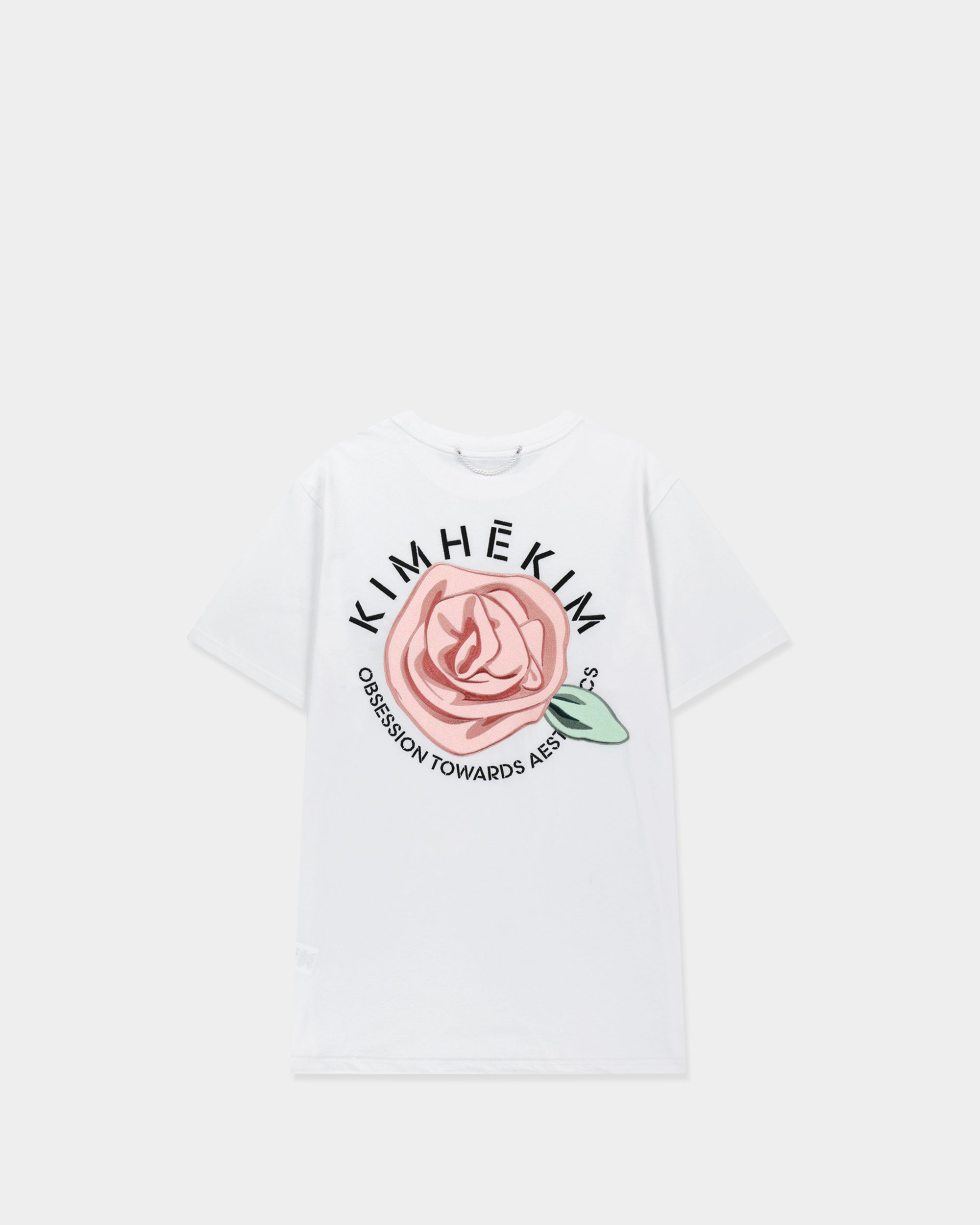 玫瑰刺繡長版 T-shirt