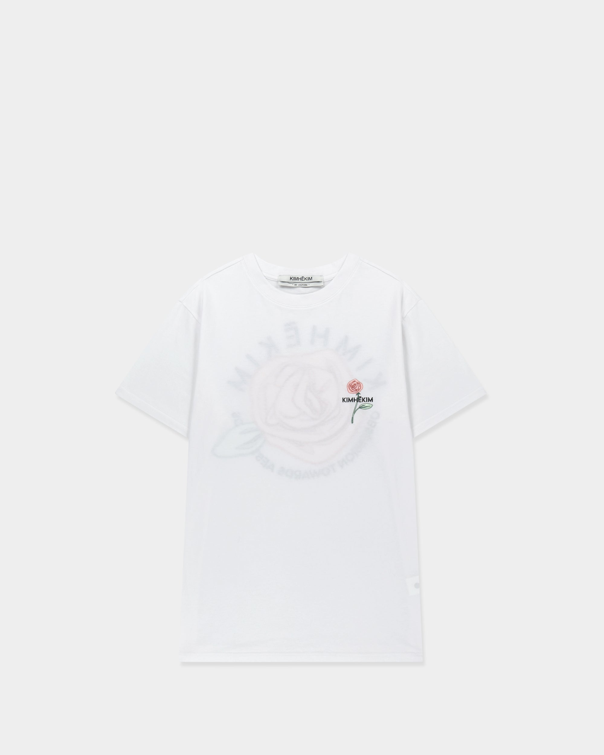 玫瑰刺繡長版 T-shirt