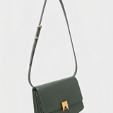 三層金釦側背包