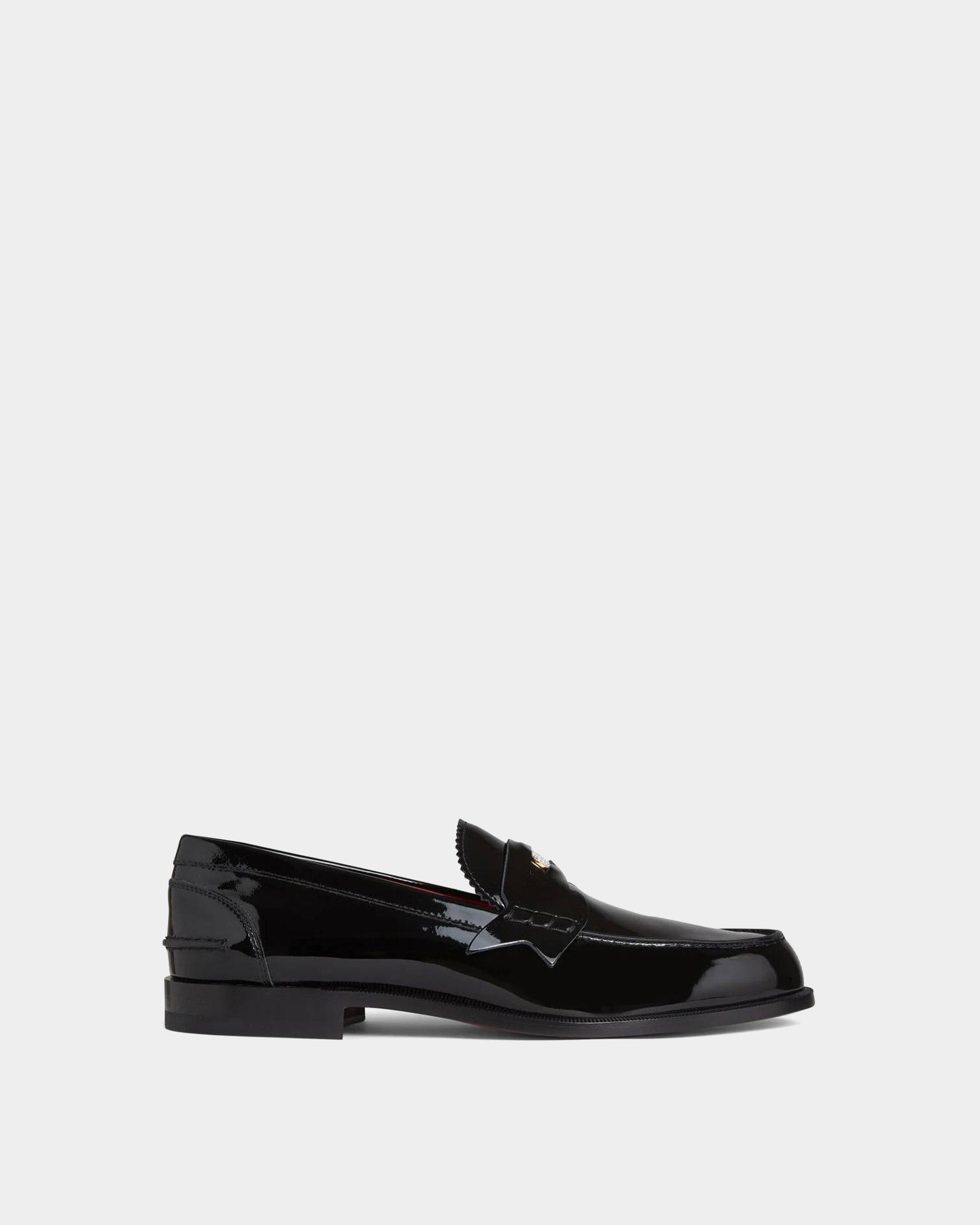 CHRISTIAN LOUBOUTIN 漆皮水鑽樂福鞋