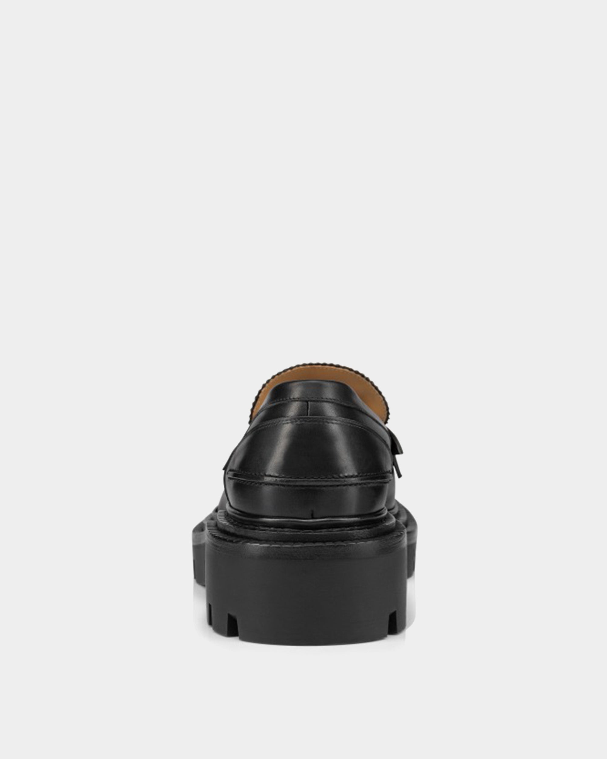 CHRISTIAN LOUBOUTIN 黑色小牛皮厚底樂福鞋