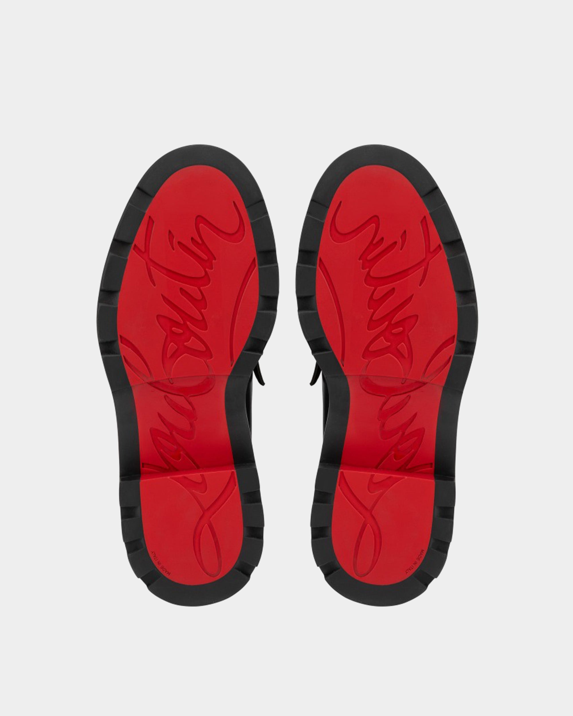 CHRISTIAN LOUBOUTIN 黑色小牛皮厚底樂福鞋
