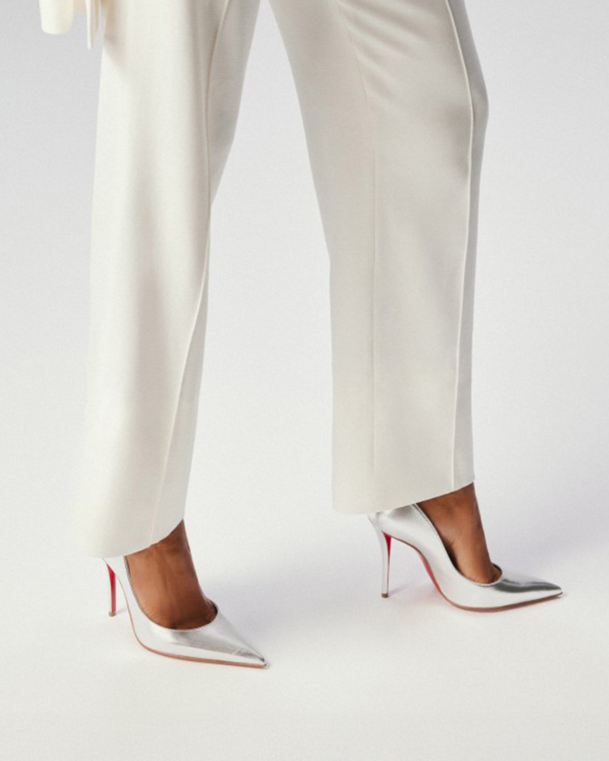 CHRISTIAN LOUBOUTIN 銀色 Miss Z 100mm 高跟鞋