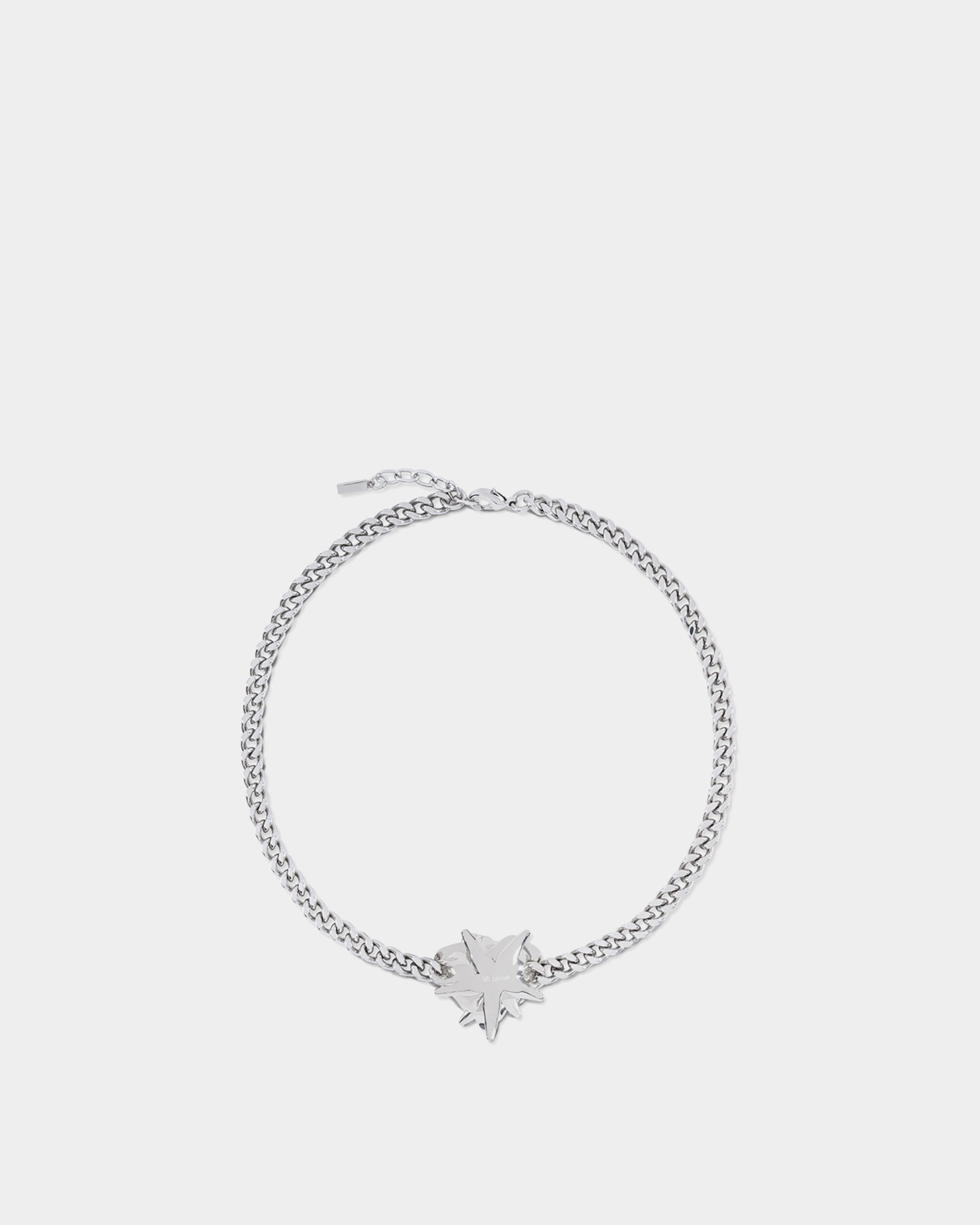 SPIKY ROSE NECKLACE IN SILVER