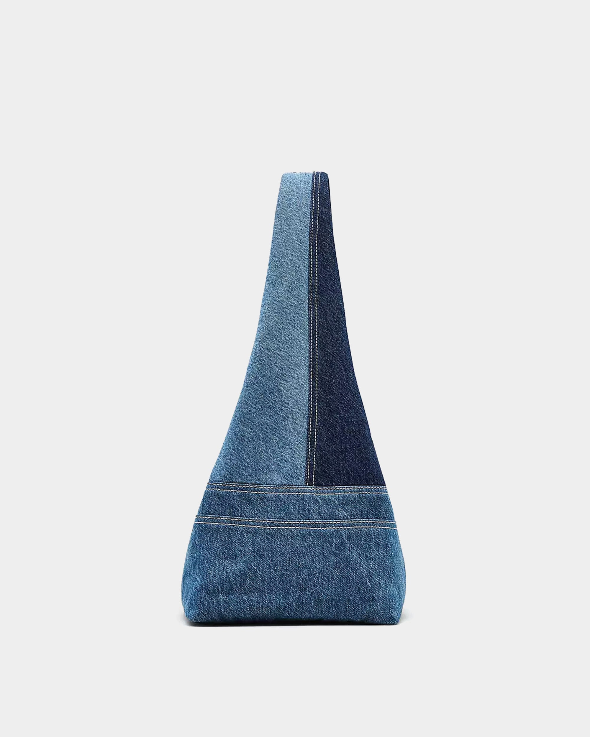 MARC JACOBS 藍色拼接丹寧 Sack 包