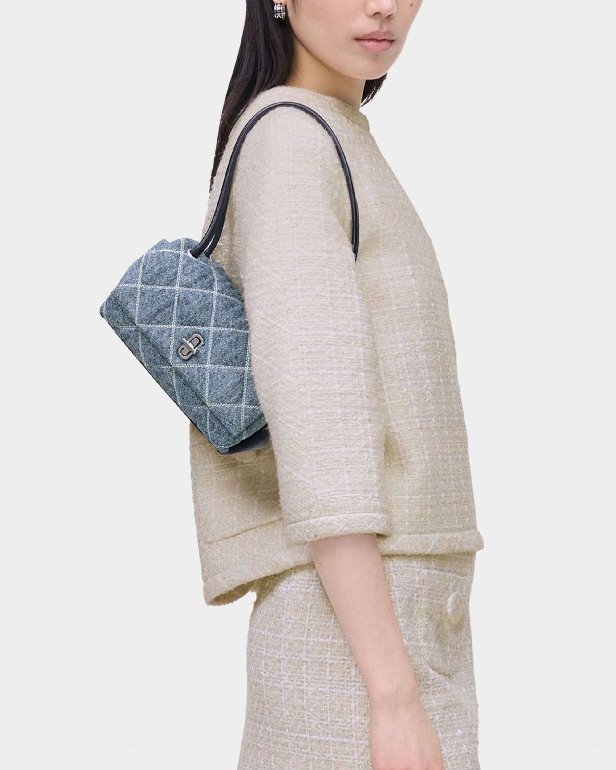 MARC JACOBS 丹寧菱格雙肩包