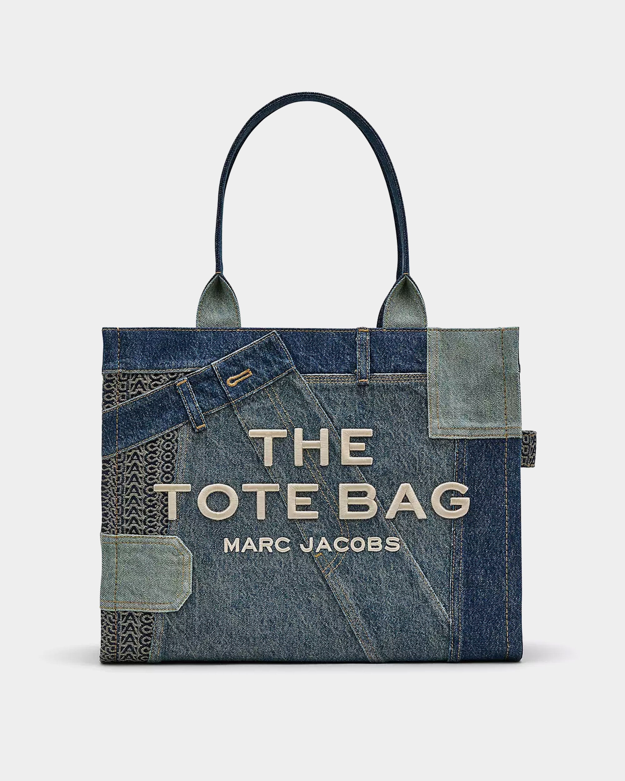 MARC JACOBS 拼接丹寧大型托特包