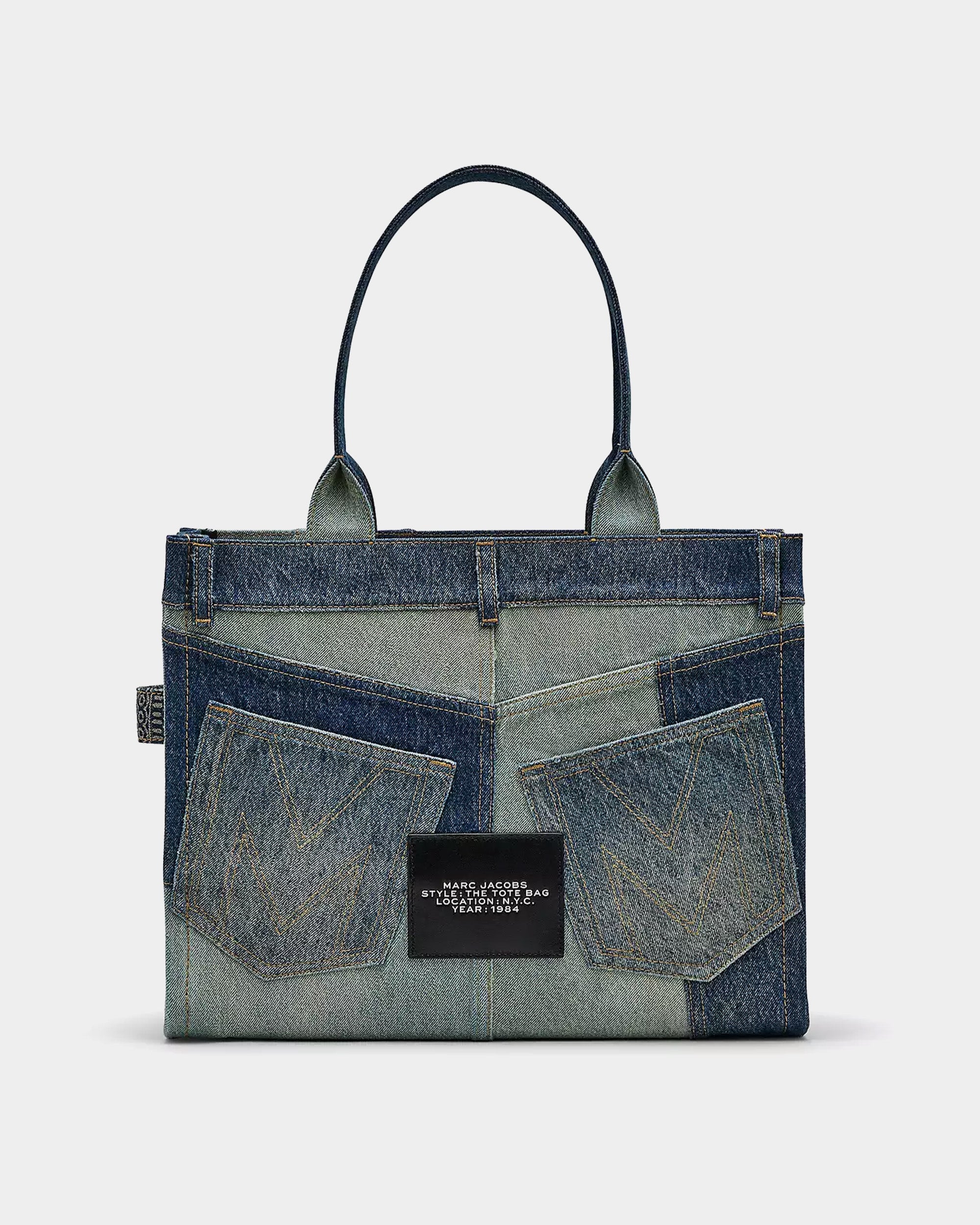 MARC JACOBS Large patchwork denim tote bag 