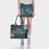 MARC JACOBS 拼接丹寧大型托特包