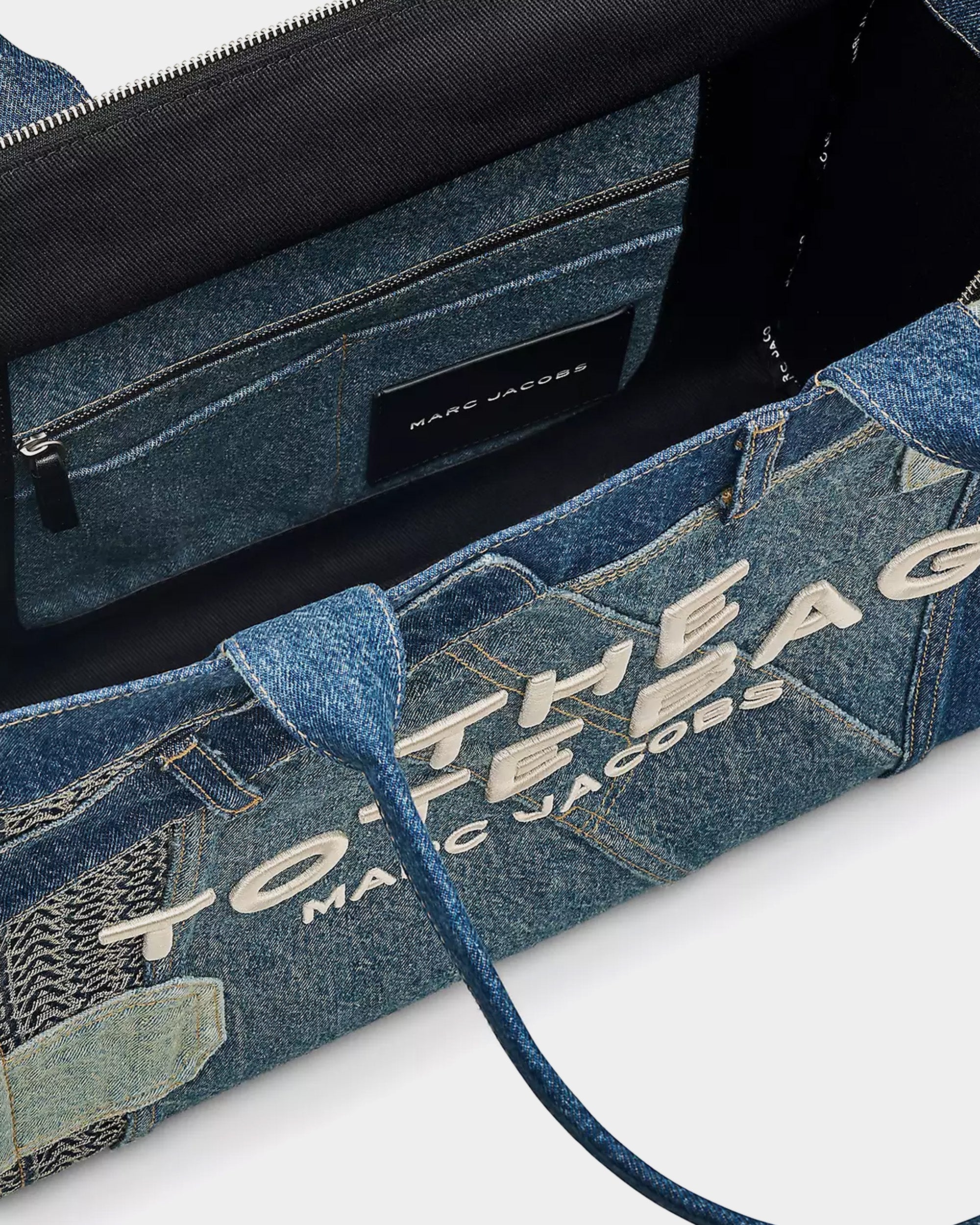 MARC JACOBS Large patchwork denim tote bag 