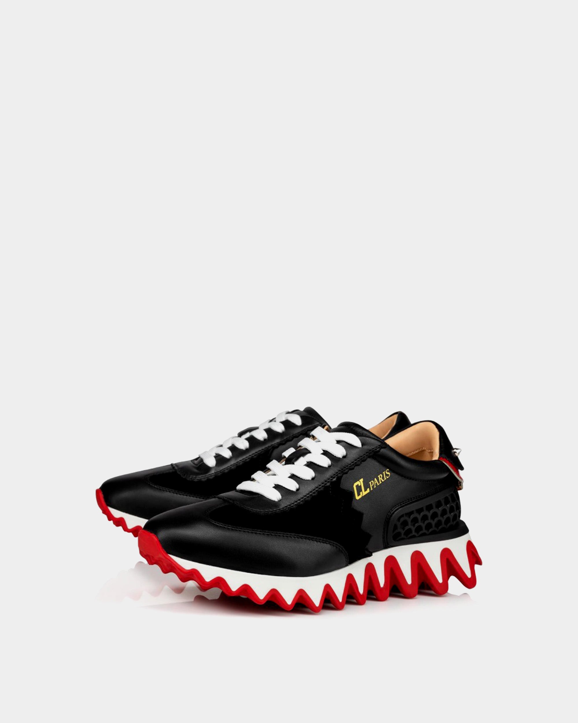 CHRISTIAN LOUBOUTIN 女款黑色牛皮運動鞋