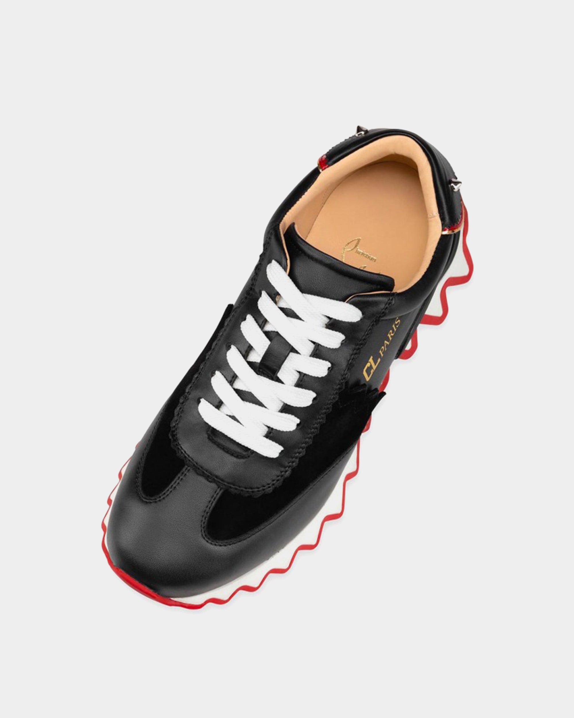 CHRISTIAN LOUBOUTIN 女款黑色牛皮運動鞋