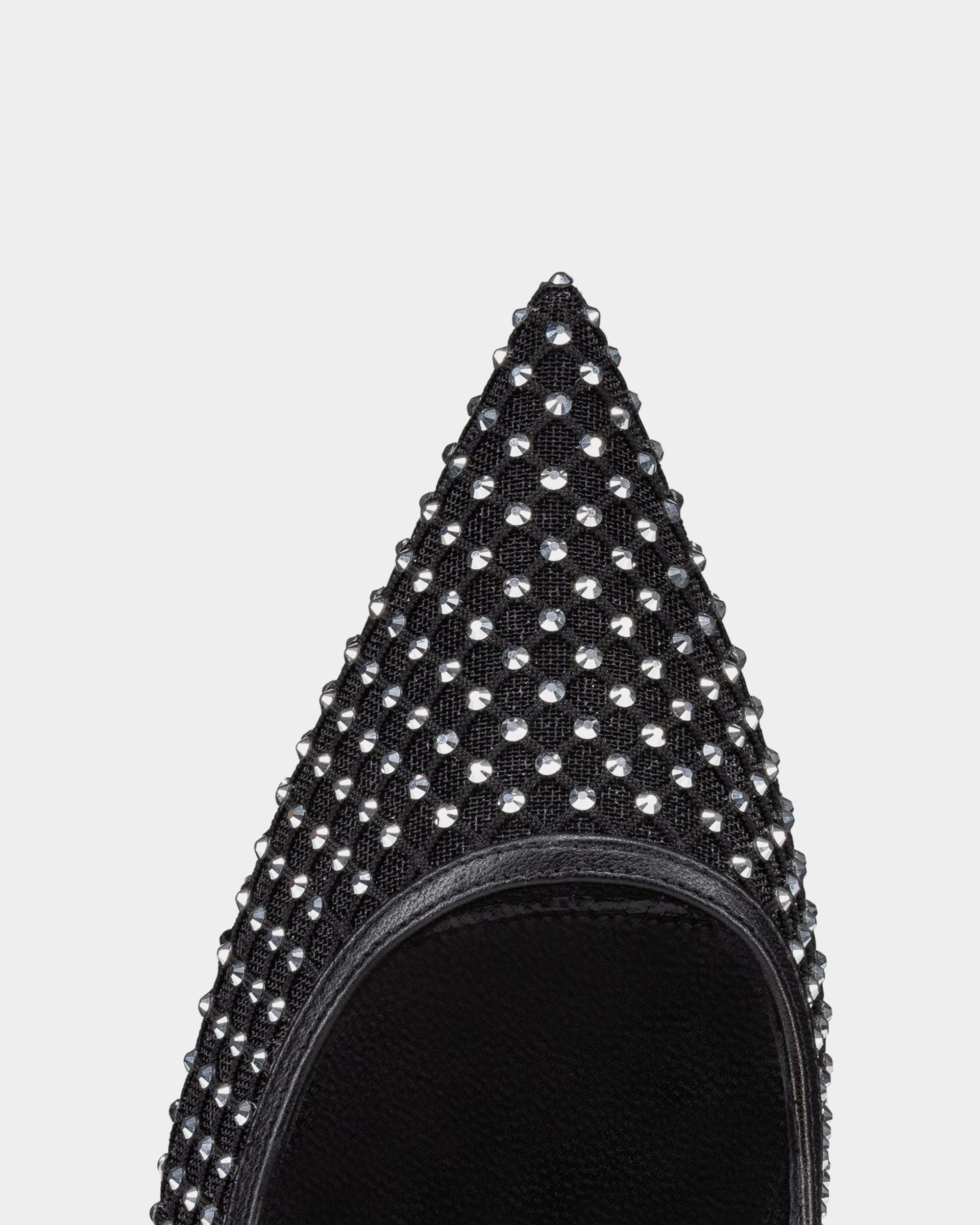 CHRISTIAN LOUBOUTIN 黑色透明水鑽高跟鞋