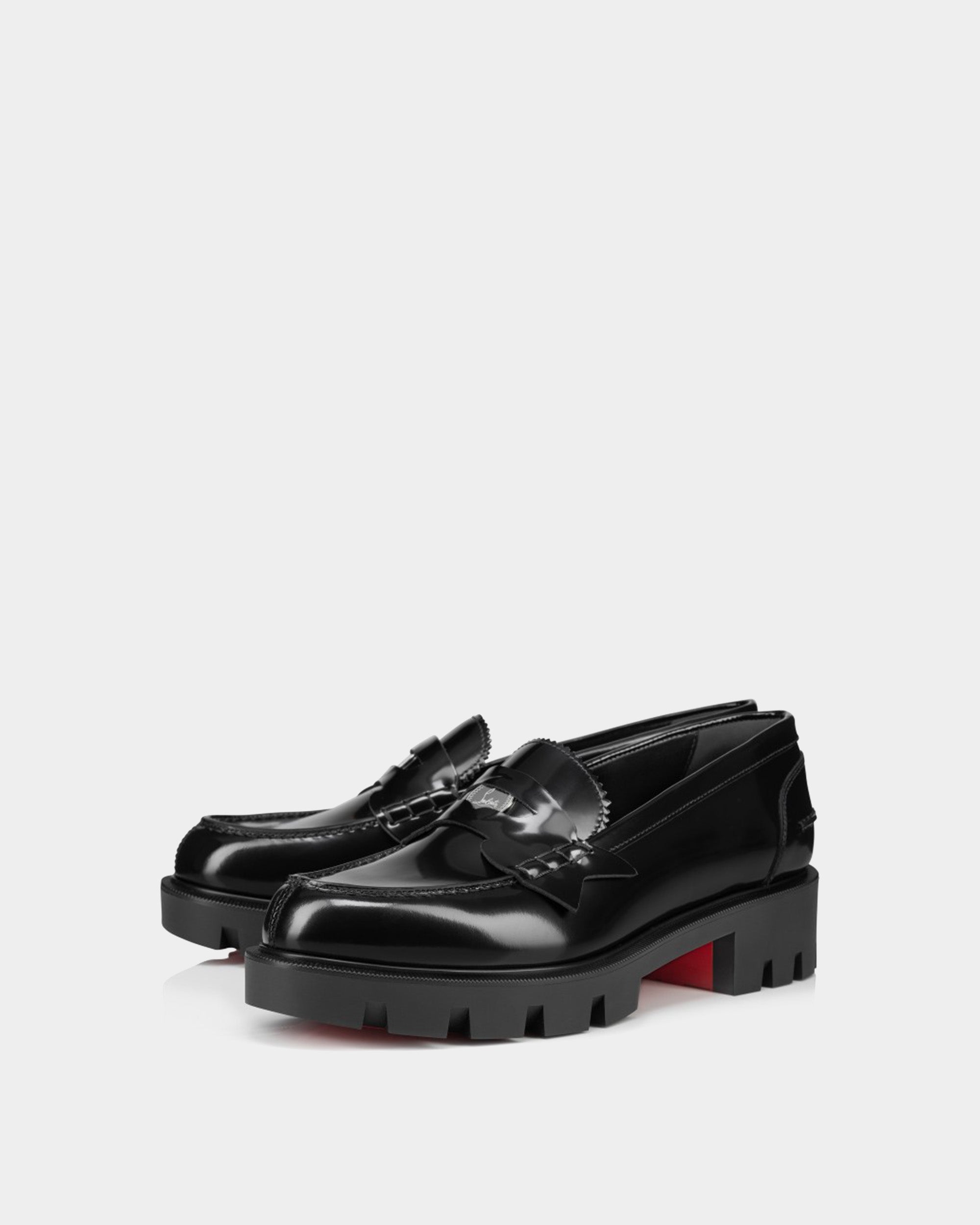 CHRISTIAN LOUBOUTIN 黑色厚底樂福鞋