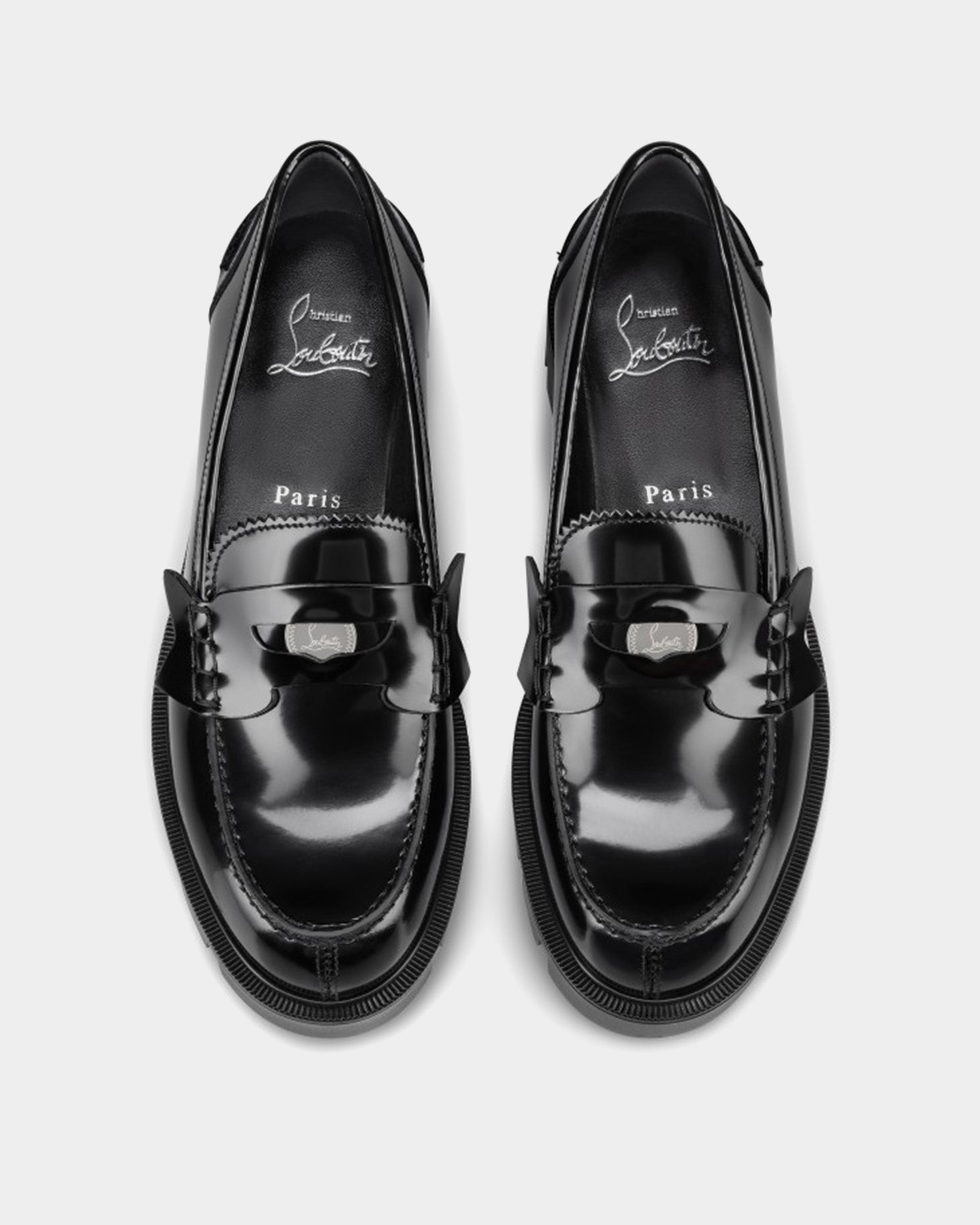 CHRISTIAN LOUBOUTIN 黑色厚底樂福鞋