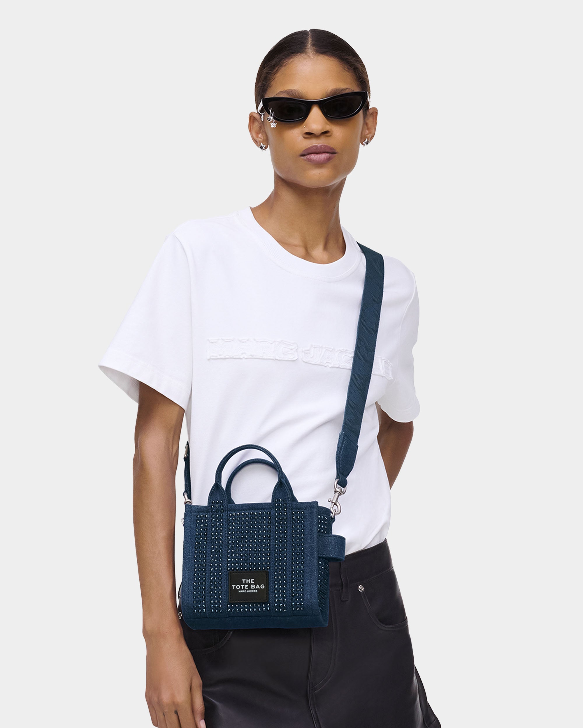 MARC JACOBS 迷你水晶丹寧托特包