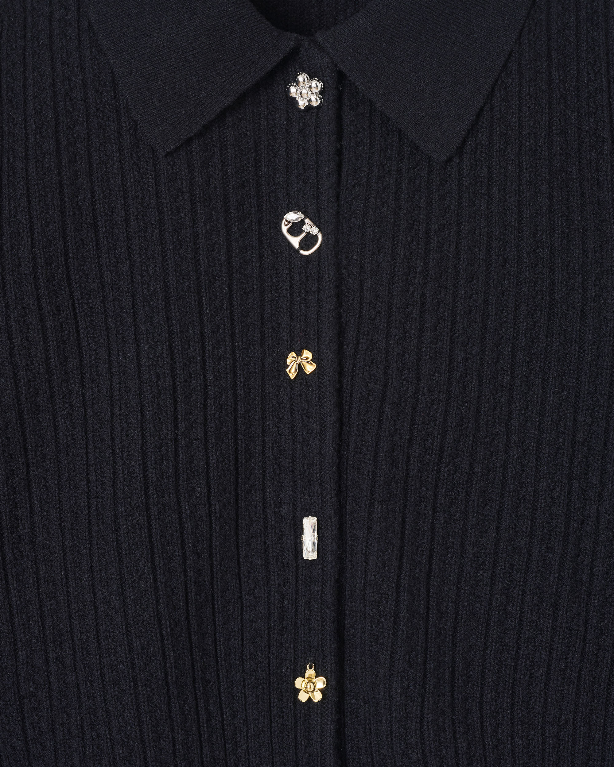 MARC JACOBS 麻花針織吊飾開襟外套