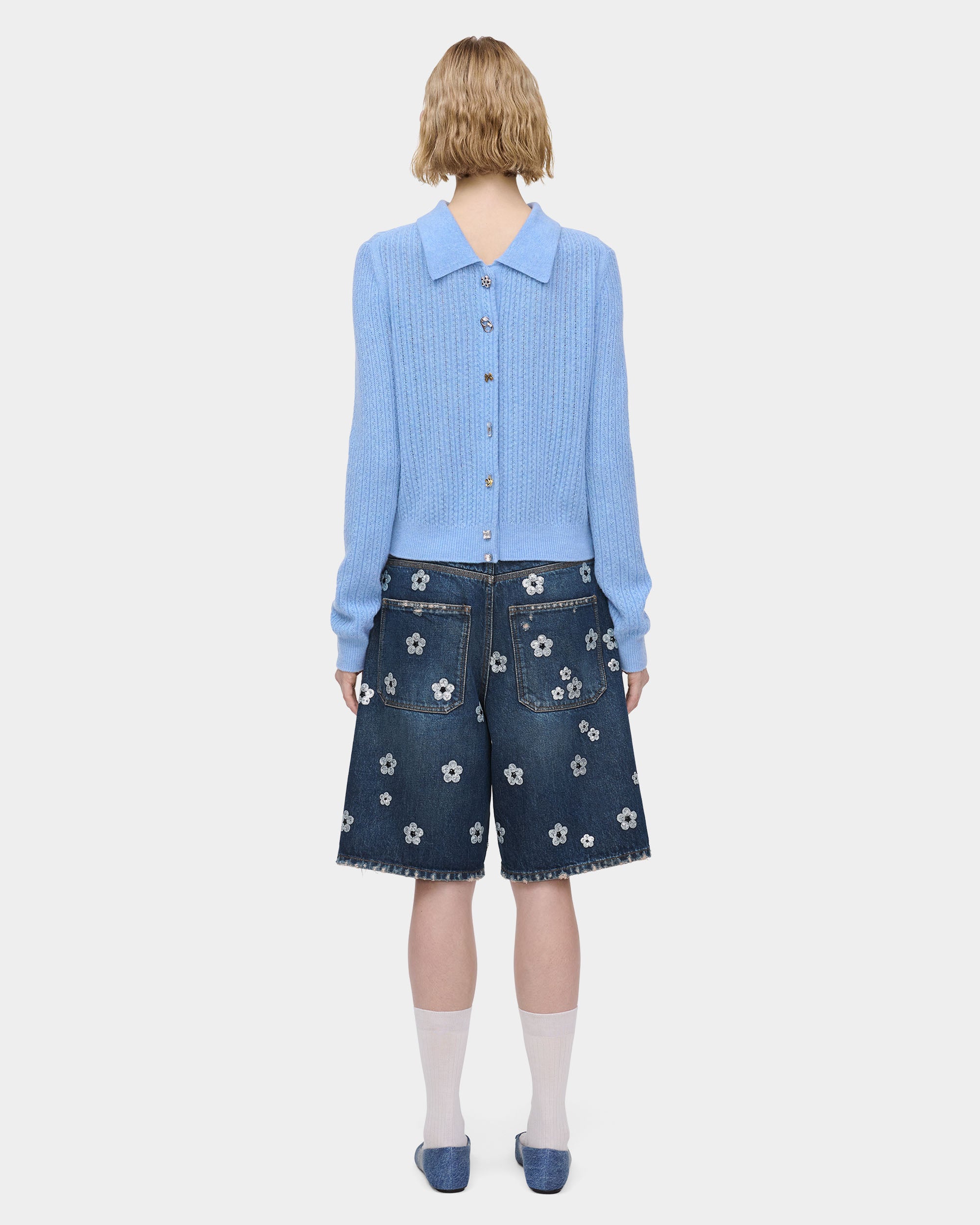 MARC JACOBS 麻花針織吊飾開襟外套