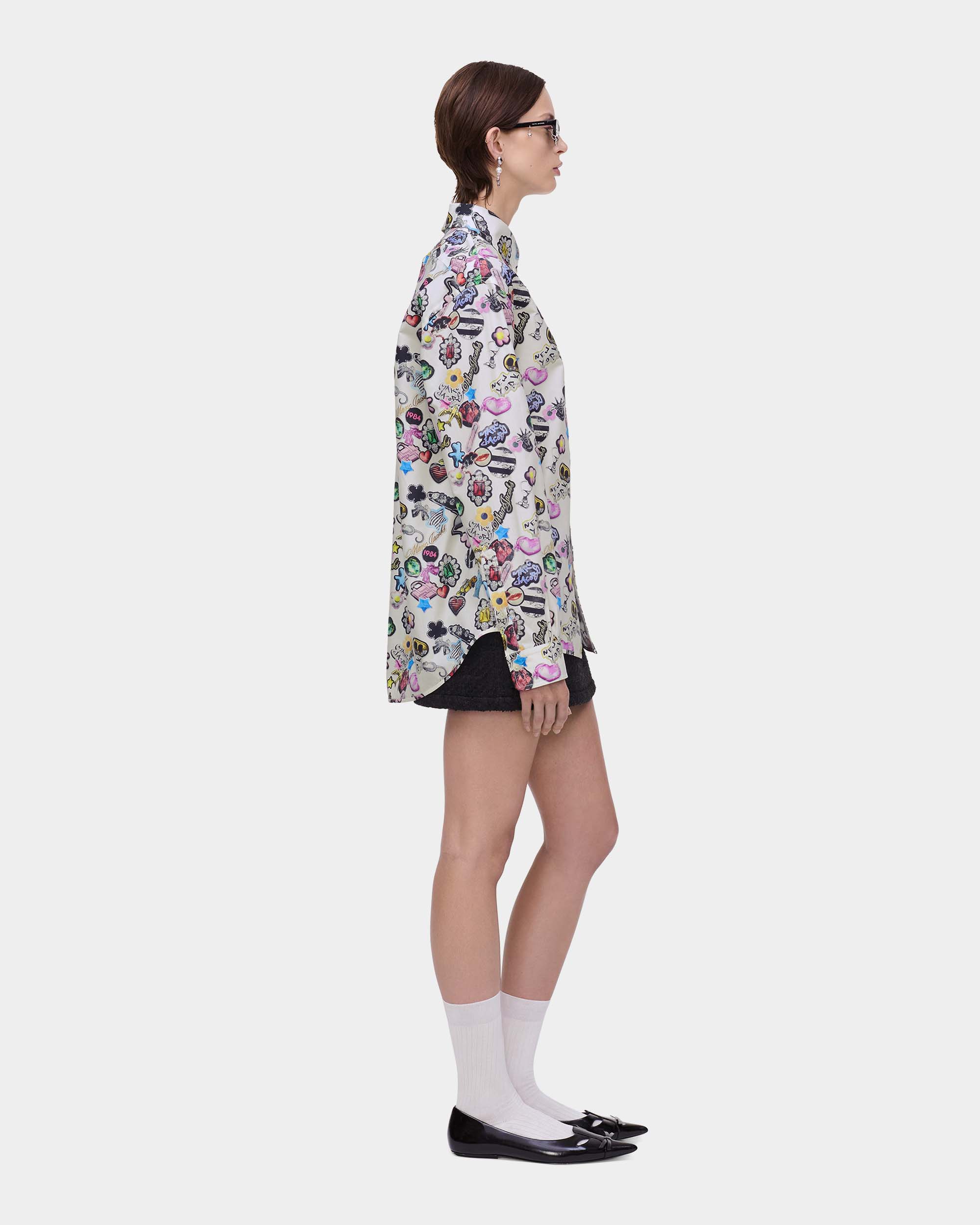 MARC JACOBS 貼紙印花襯衫
