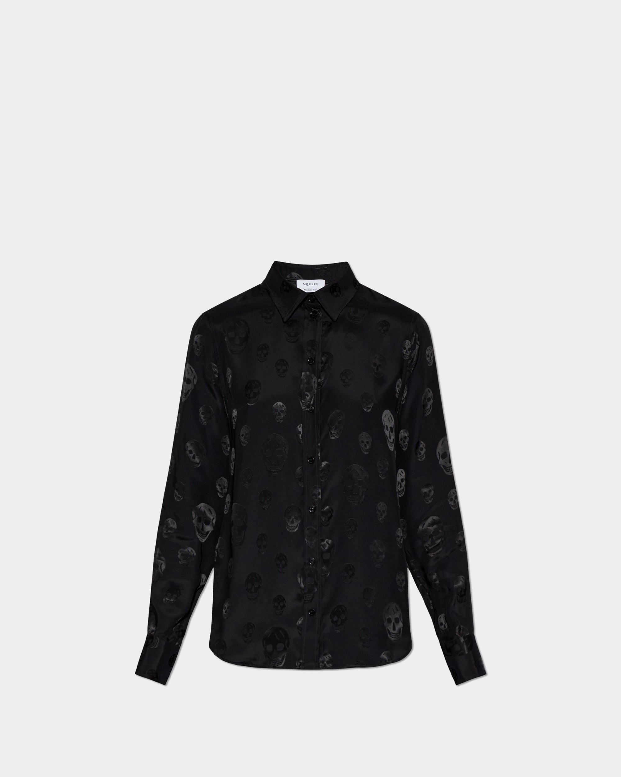 ALEXANDER MCQUEEN 骷髏絲質襯衫