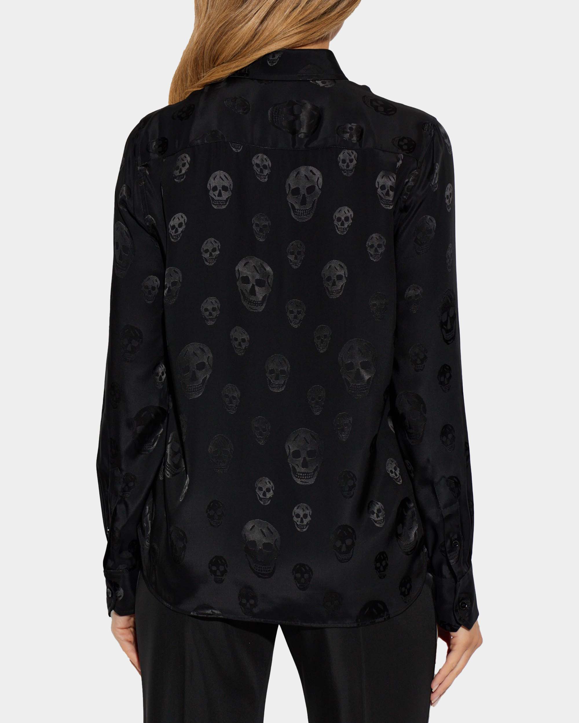ALEXANDER MCQUEEN 骷髏絲質襯衫