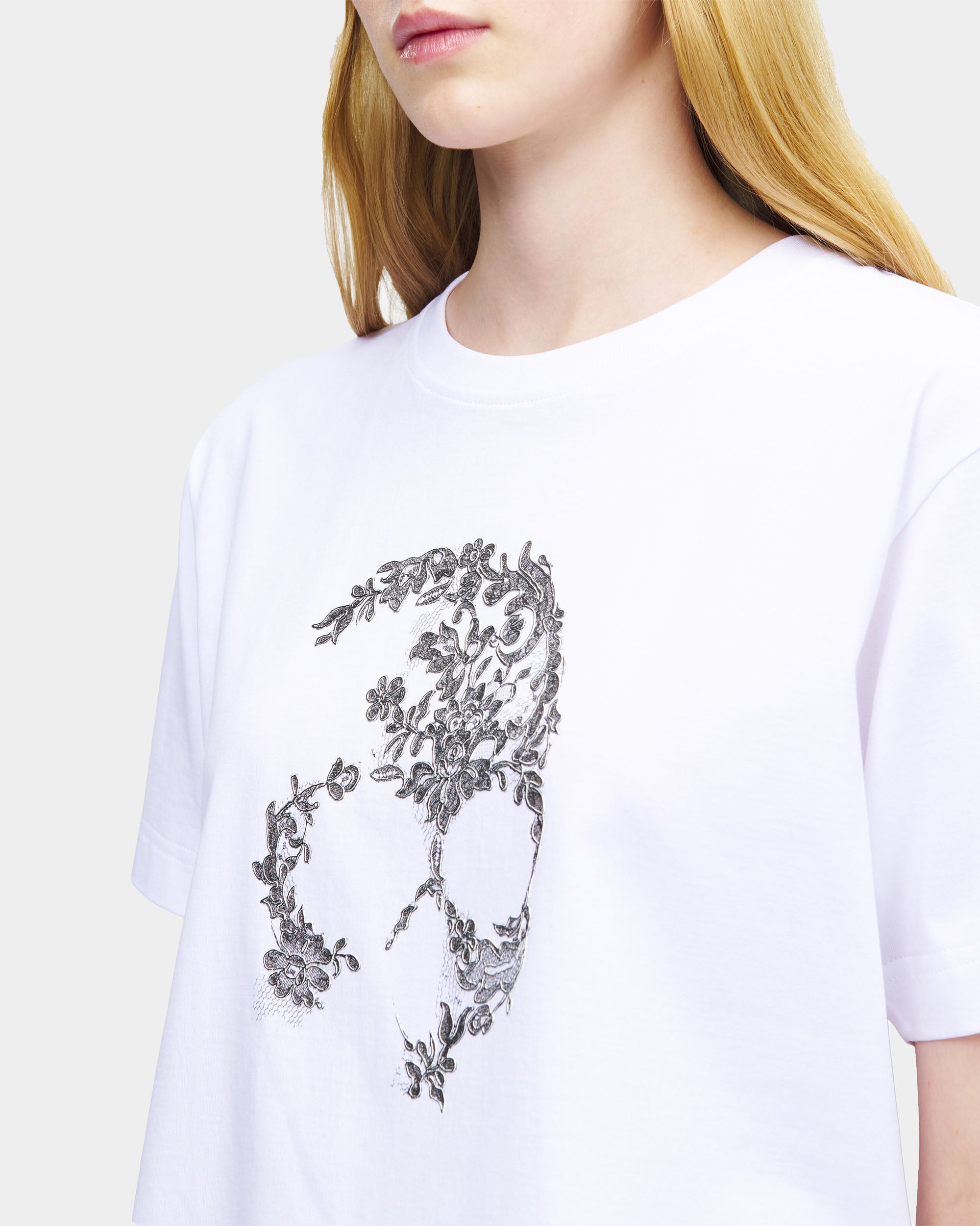 蕾絲骷髏短袖T-Shirt