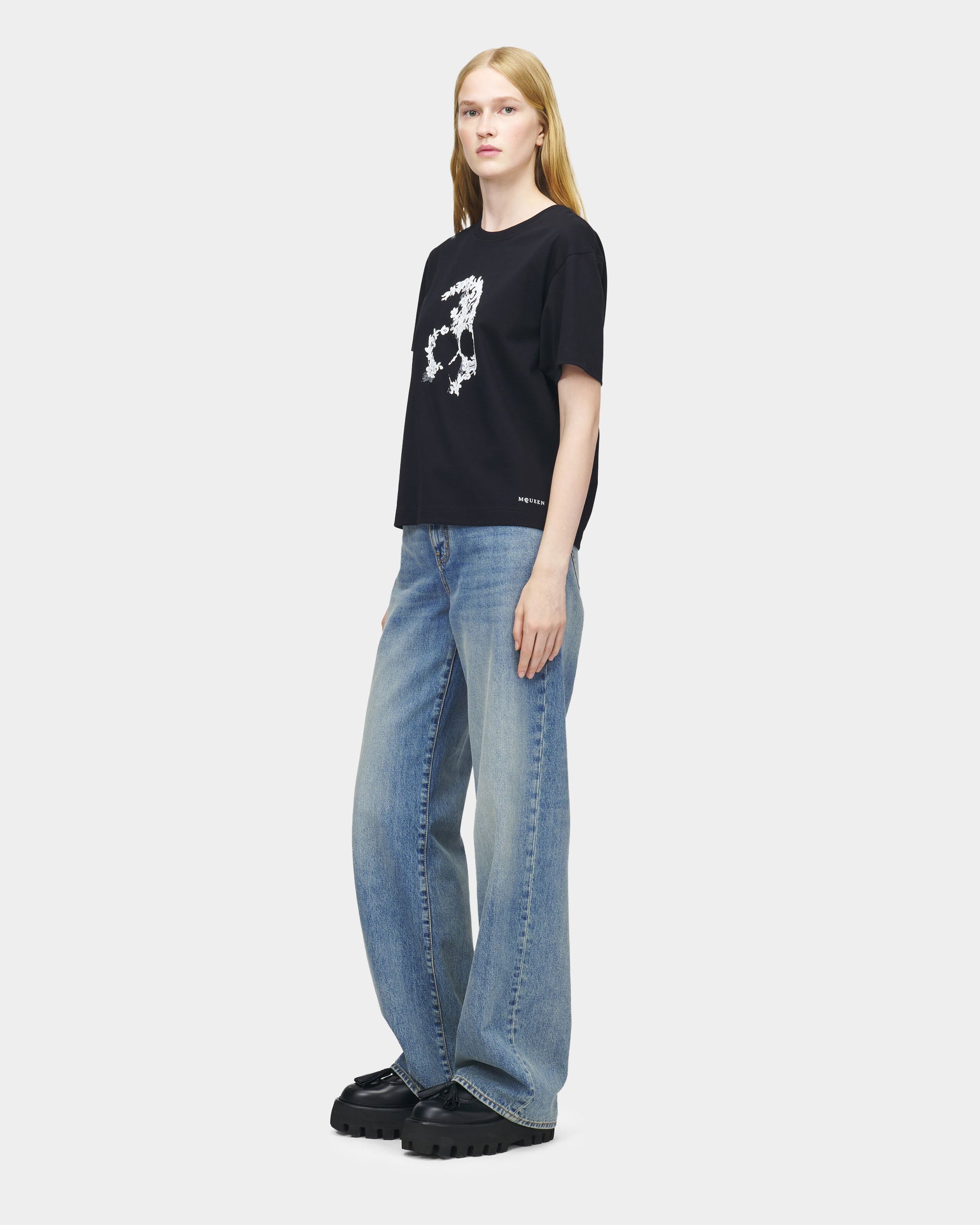 蕾絲骷髏短袖T-Shirt