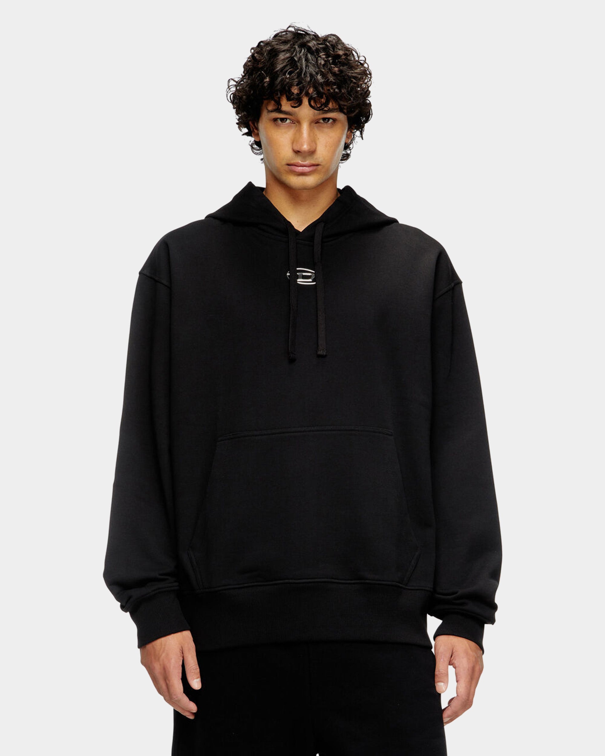 DIESEL 金屬 D Logo 連帽上衣