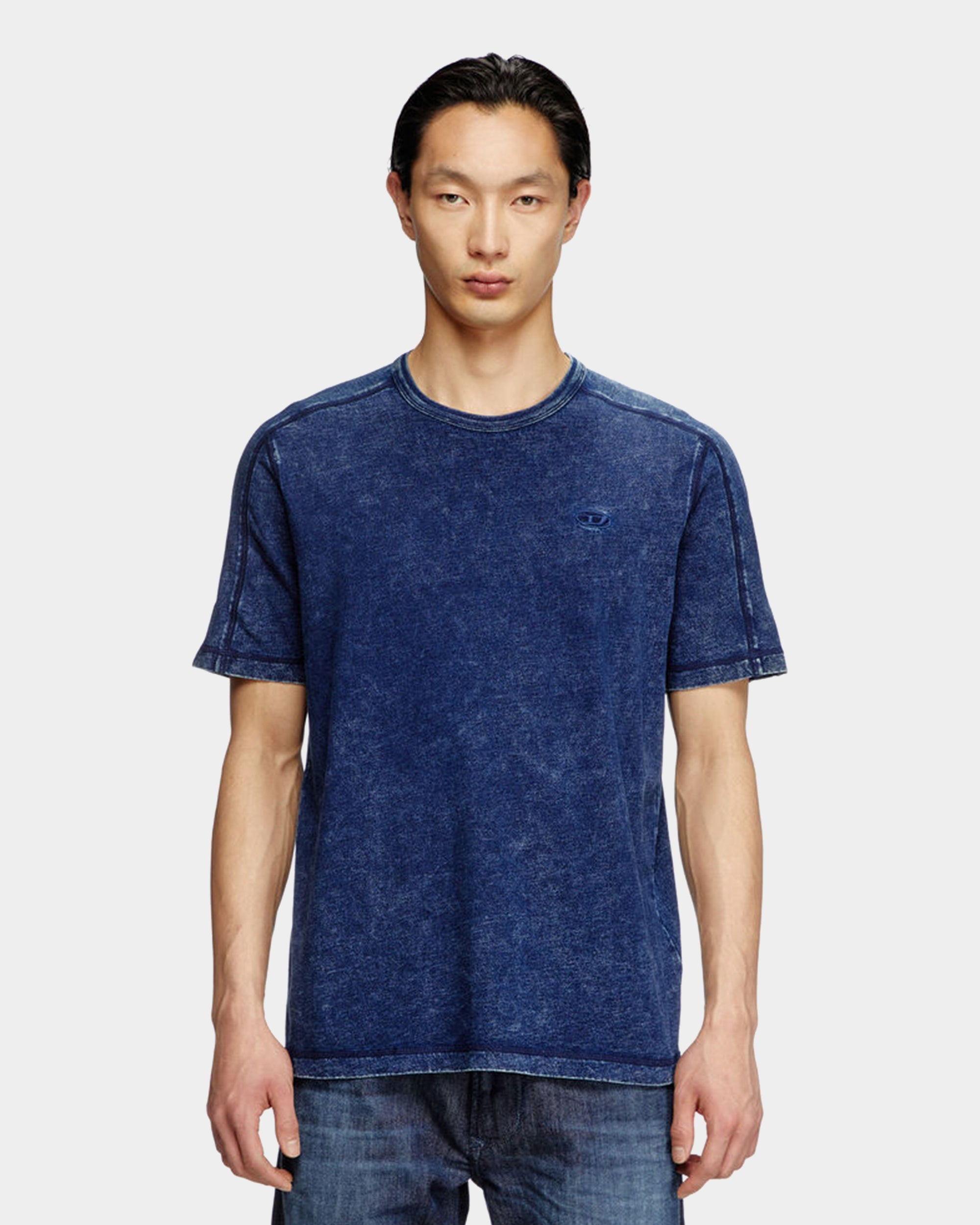 DIESEL 丹寧感短袖T-Shirt