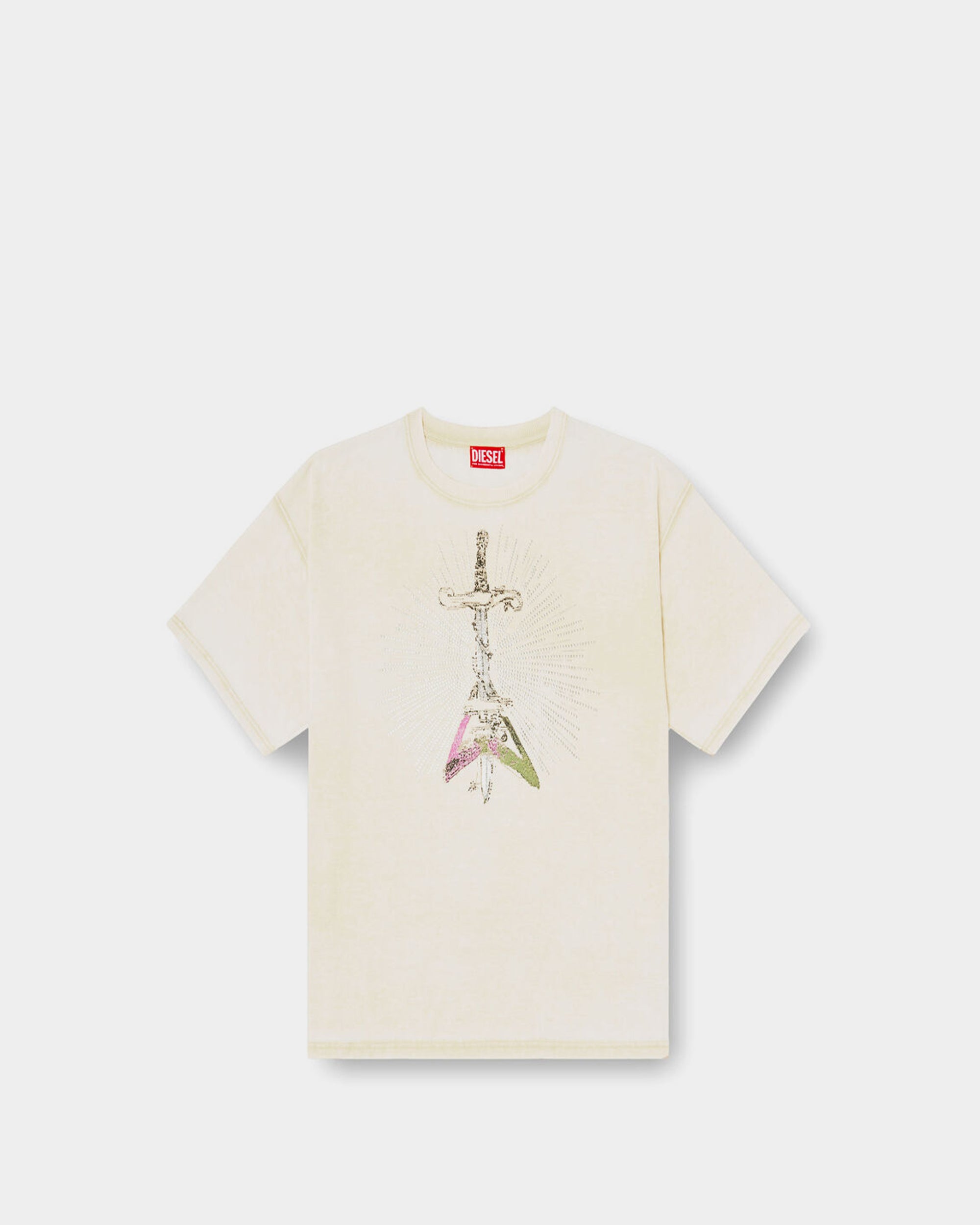 DIESEL 劍鞘亮片短袖T-Shirt